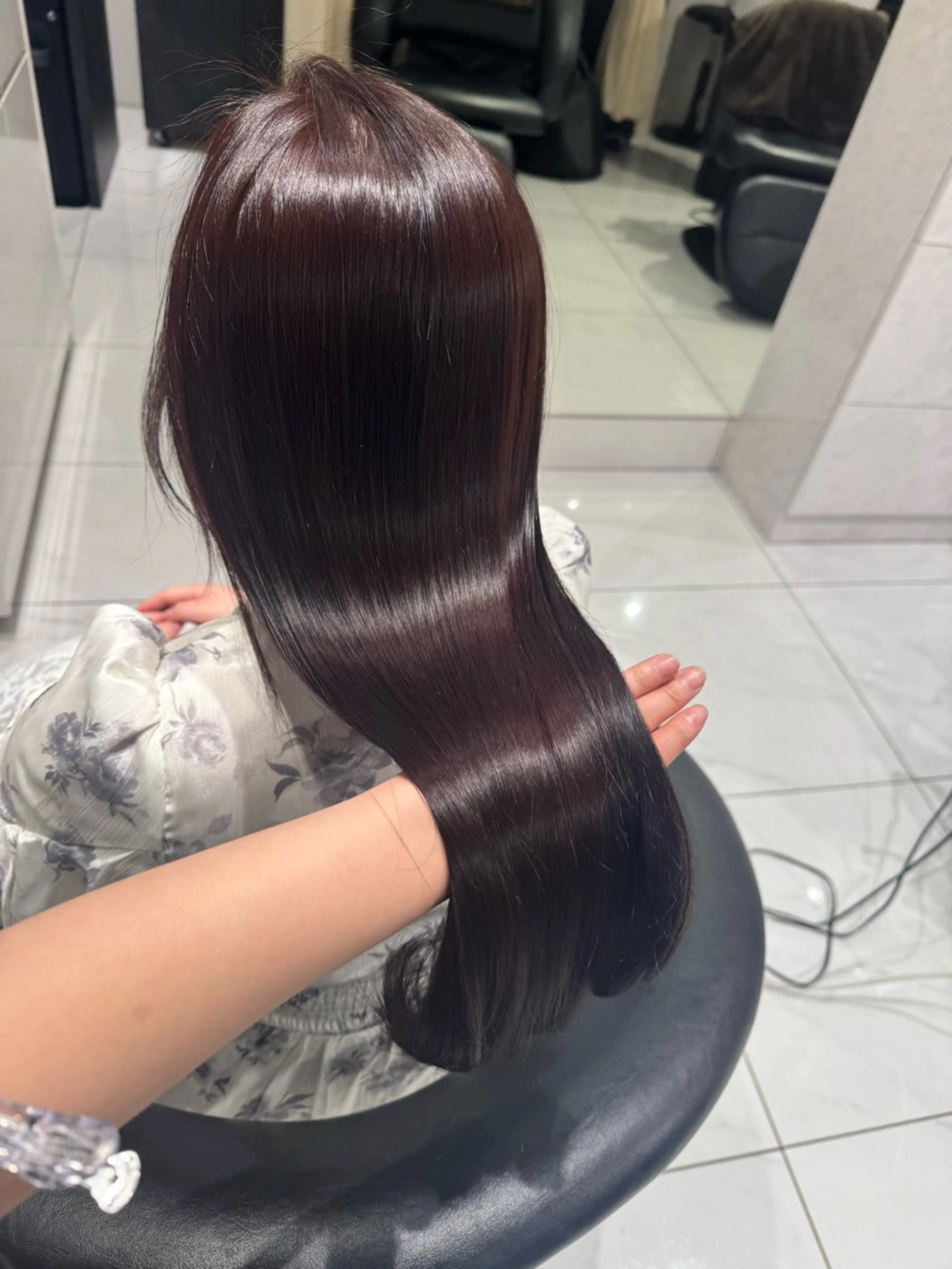 ロング ヘアカラー トリートメント Rin/寒色系カラー 🦋/うる艶ヘア🫧のヘアスタイル