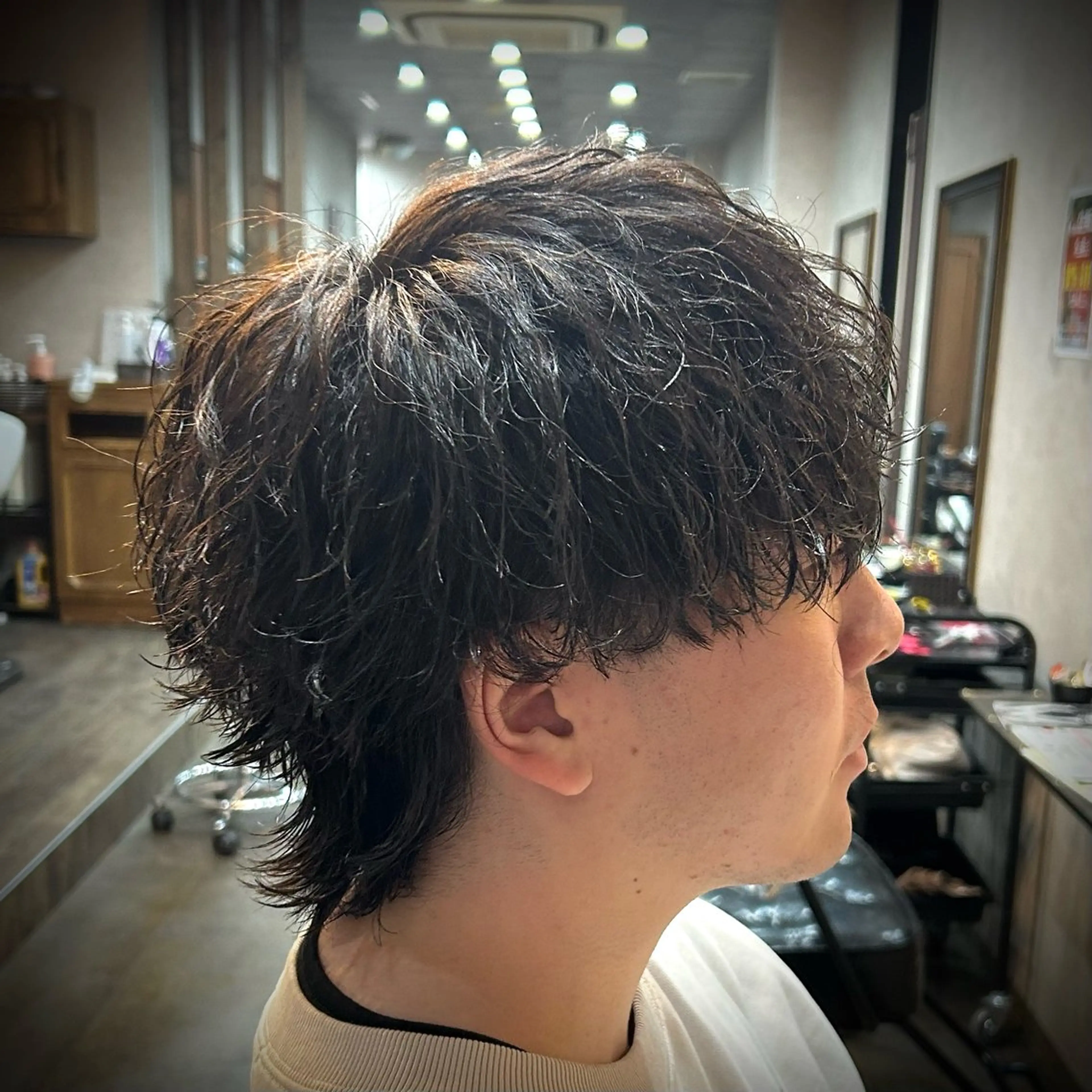 メンズ マッシュ カット パーマ 革命🔥ツイスパ/フ ェザー特化SHOTAのヘアスタイル