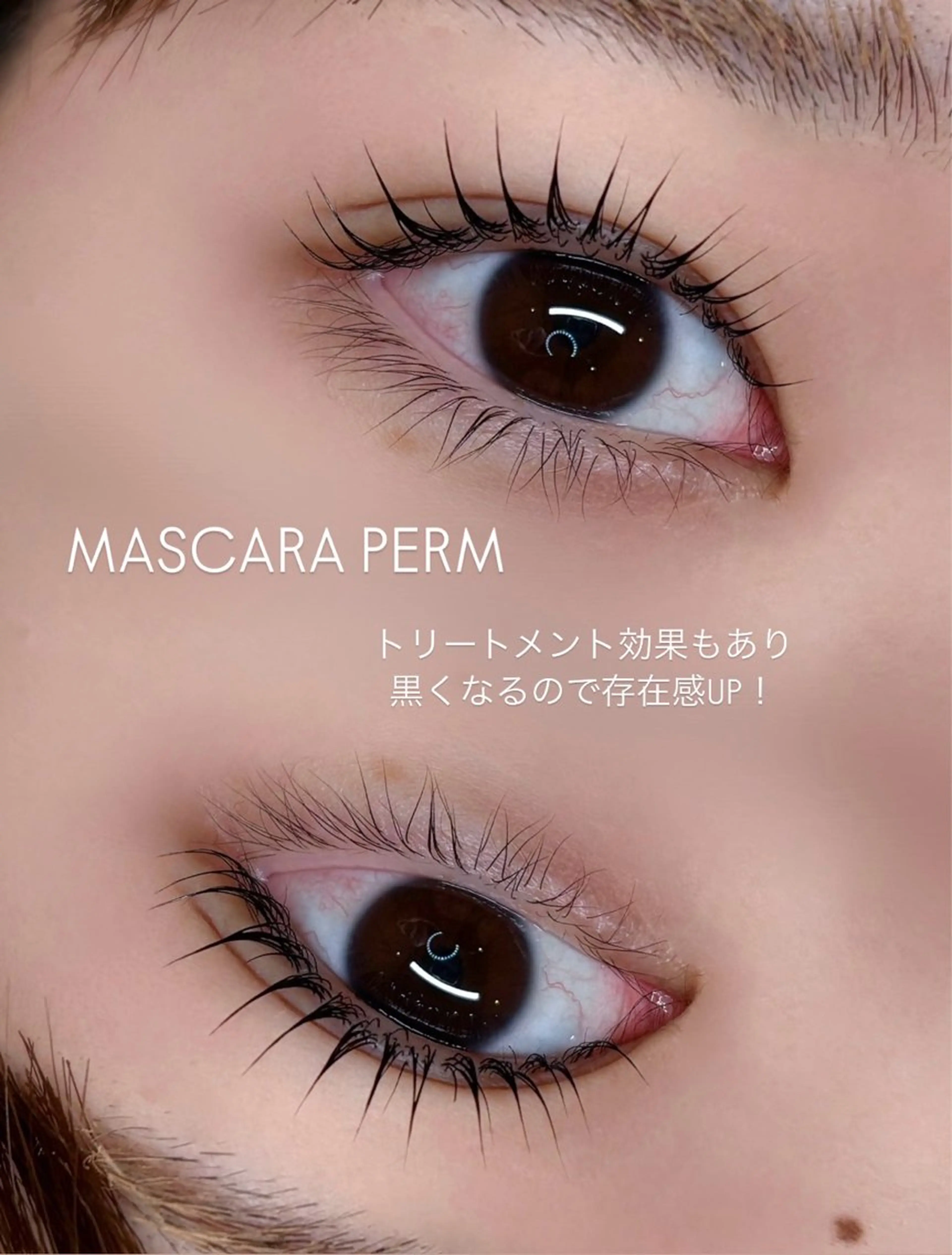 まつげの色を濃く！黒く！見せる話題の【マスカラパーマ】（アイシャンプー付）の写真
