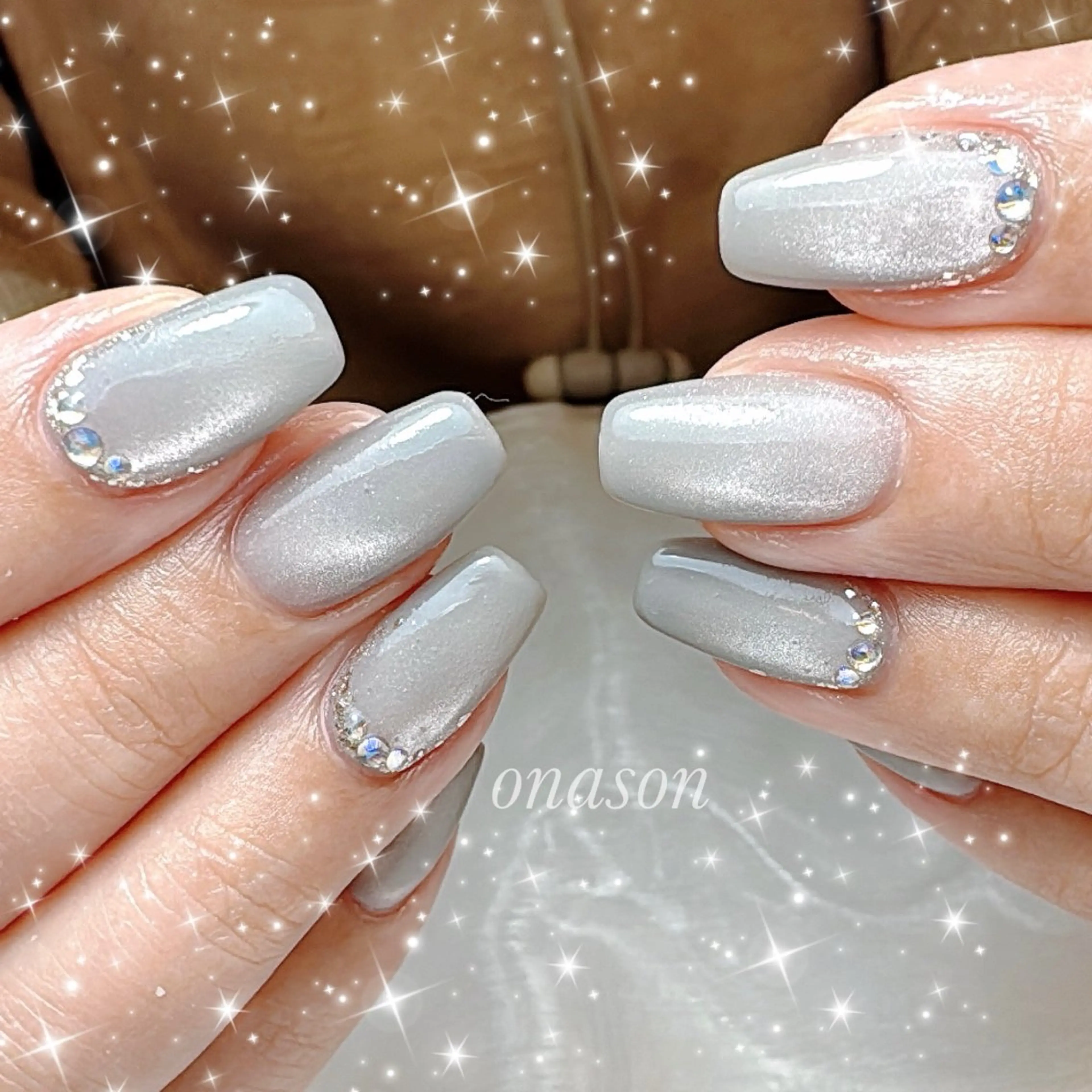 ネイル ストーンネイル ハンドネイル NailOnason ナナのネイルデザイン