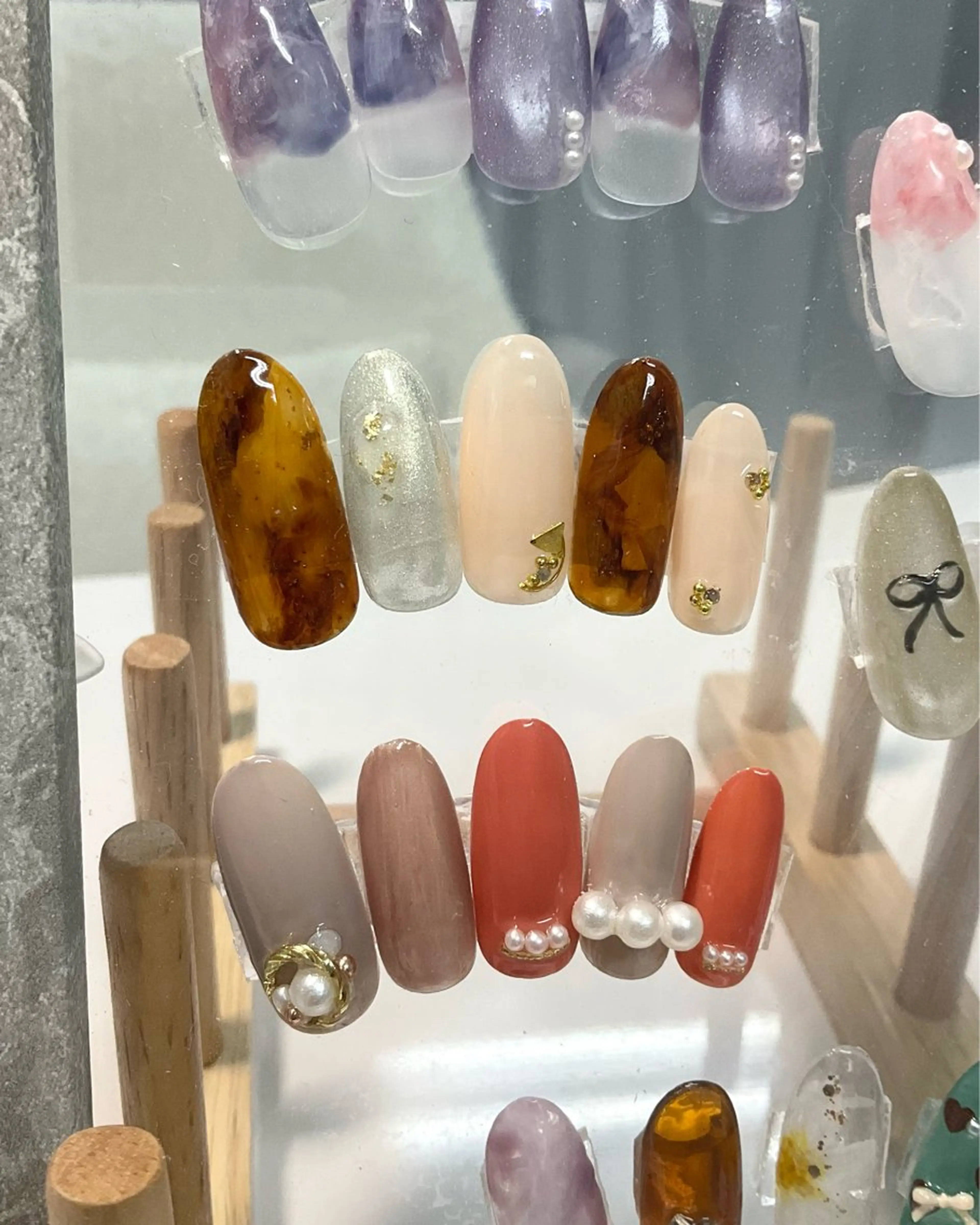 ネイル べっ甲ネイル オレンジ Nail&Care LUMET【ルメ】のネイルデザイン