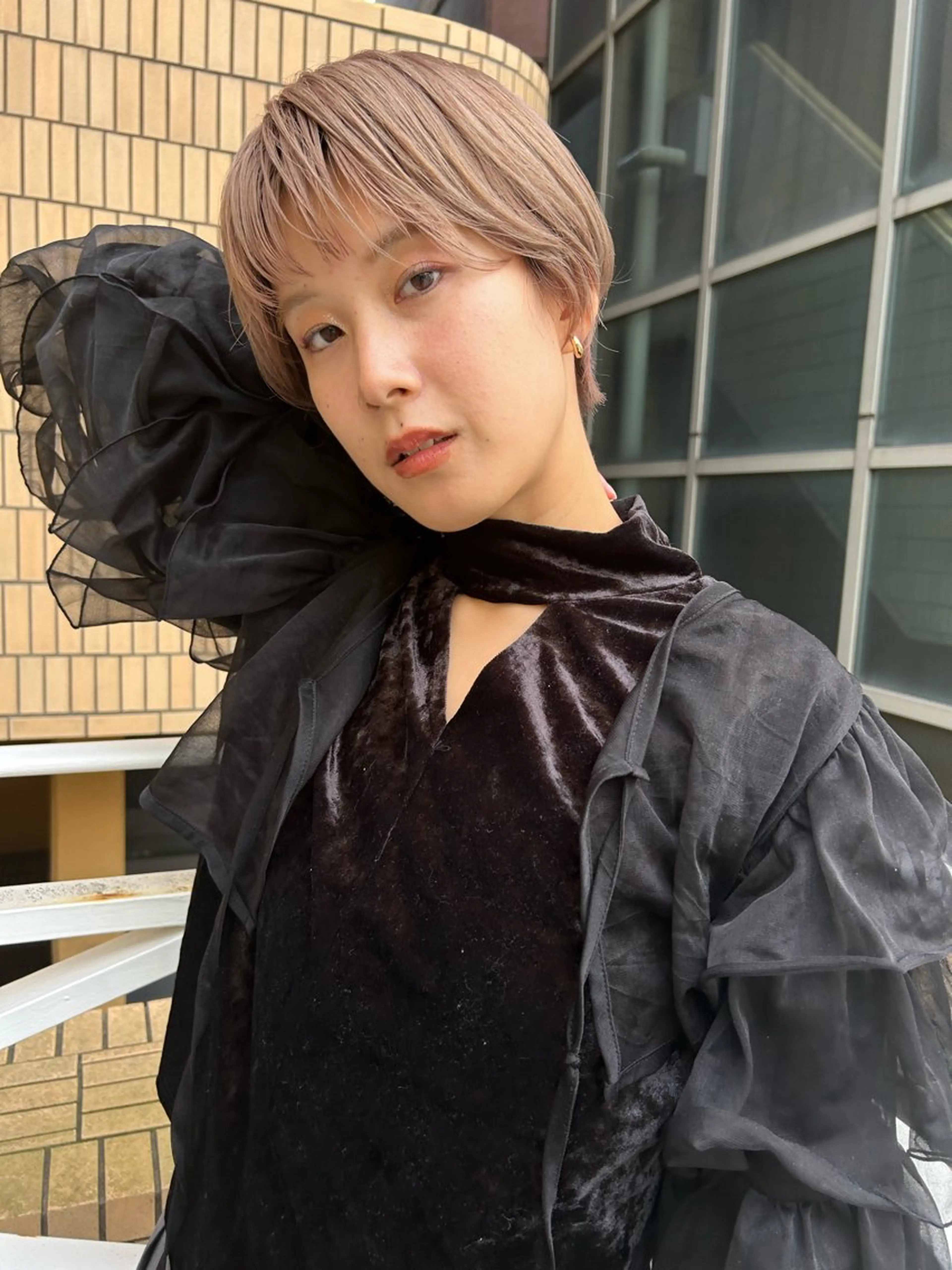 ショート カラー カット ヘアカラー トリートメント ショート/ボブ/ 心斎橋/宮脇美奈のヘアスタイル