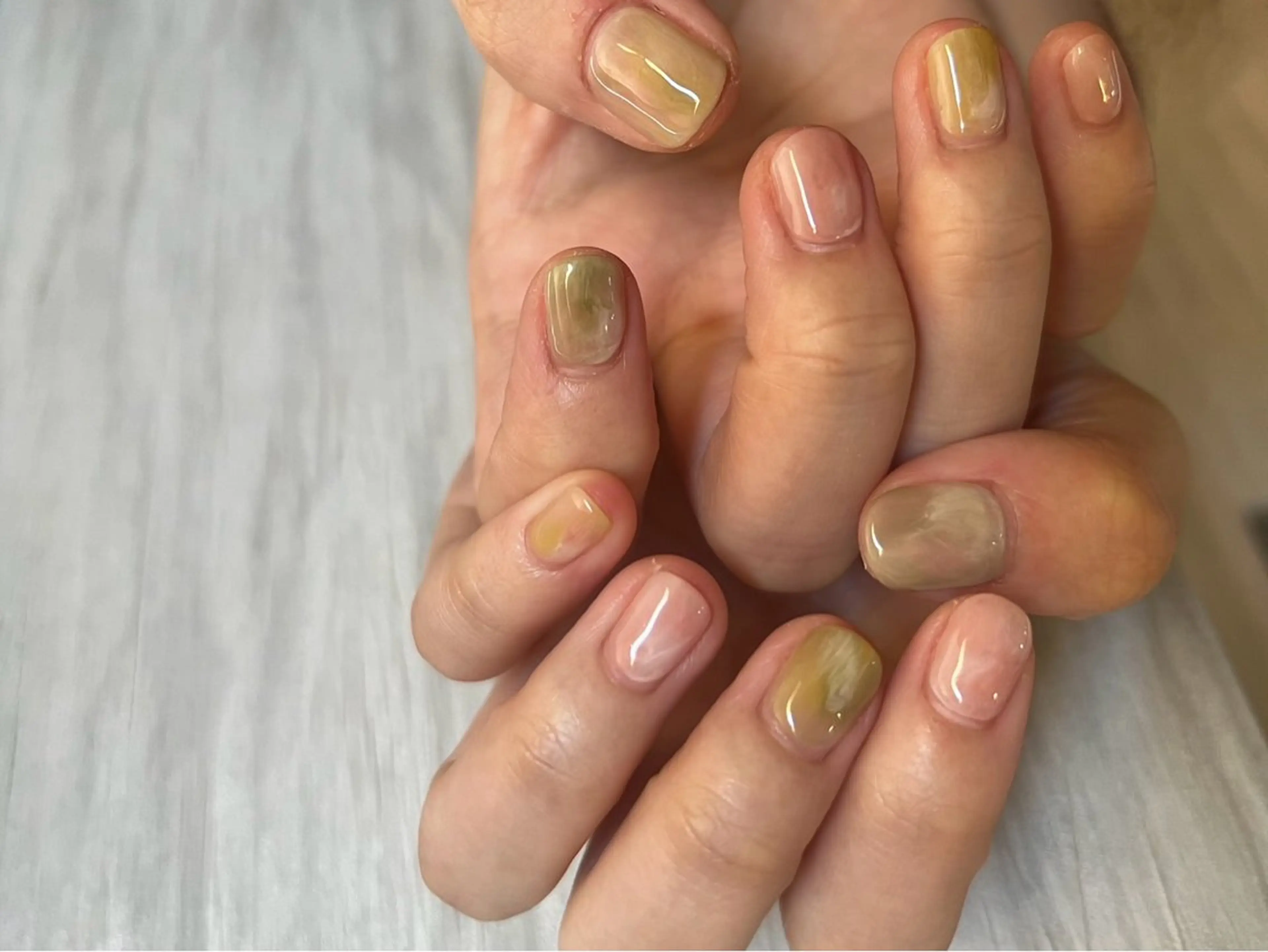 ネイル 春ネイル YUKIMO🍎名駅 /ニュアンスのネイルデザイン