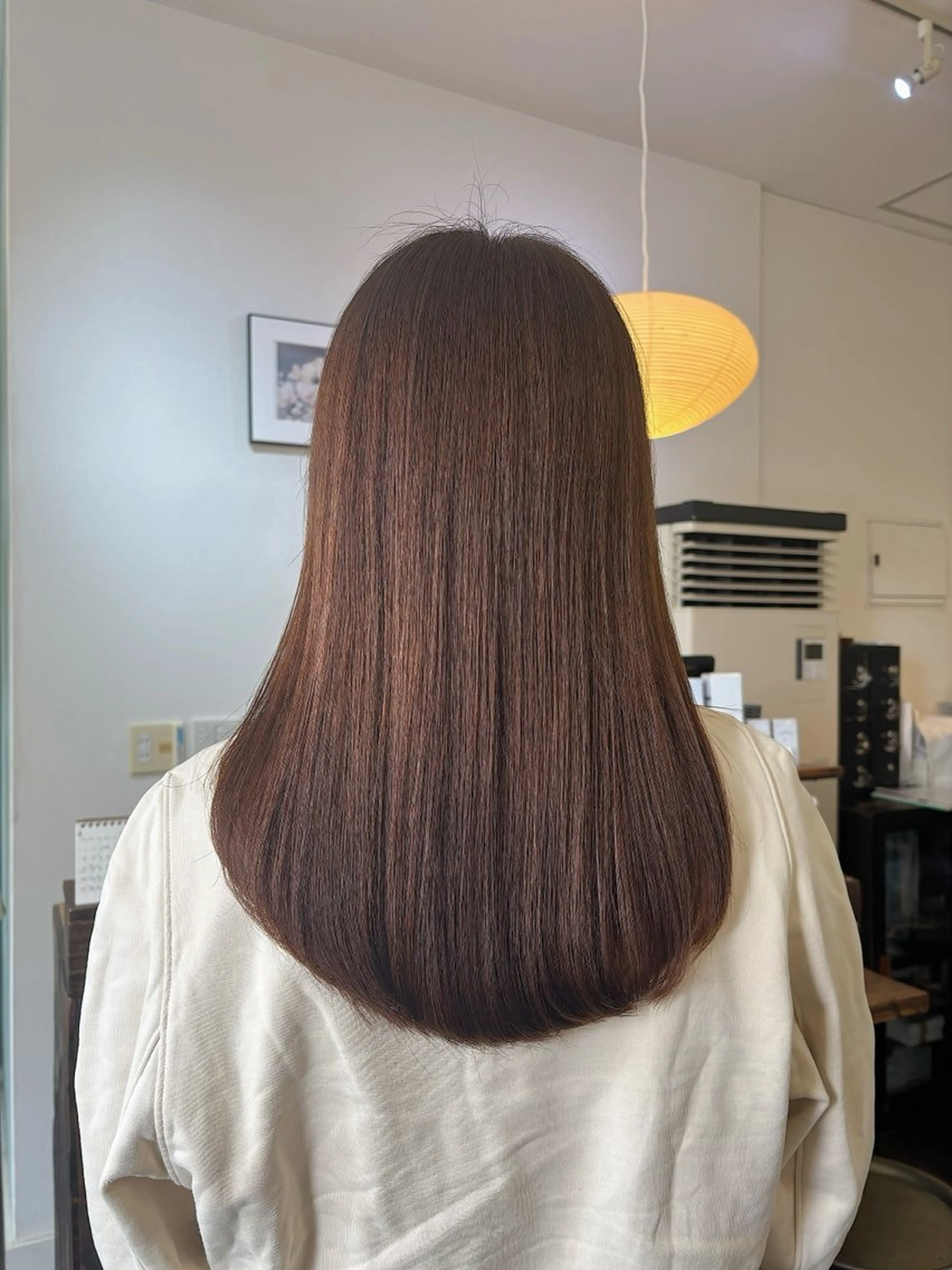 ロング 縮毛矯正 hair bulb所属・三國 栞音のヘアスタイル