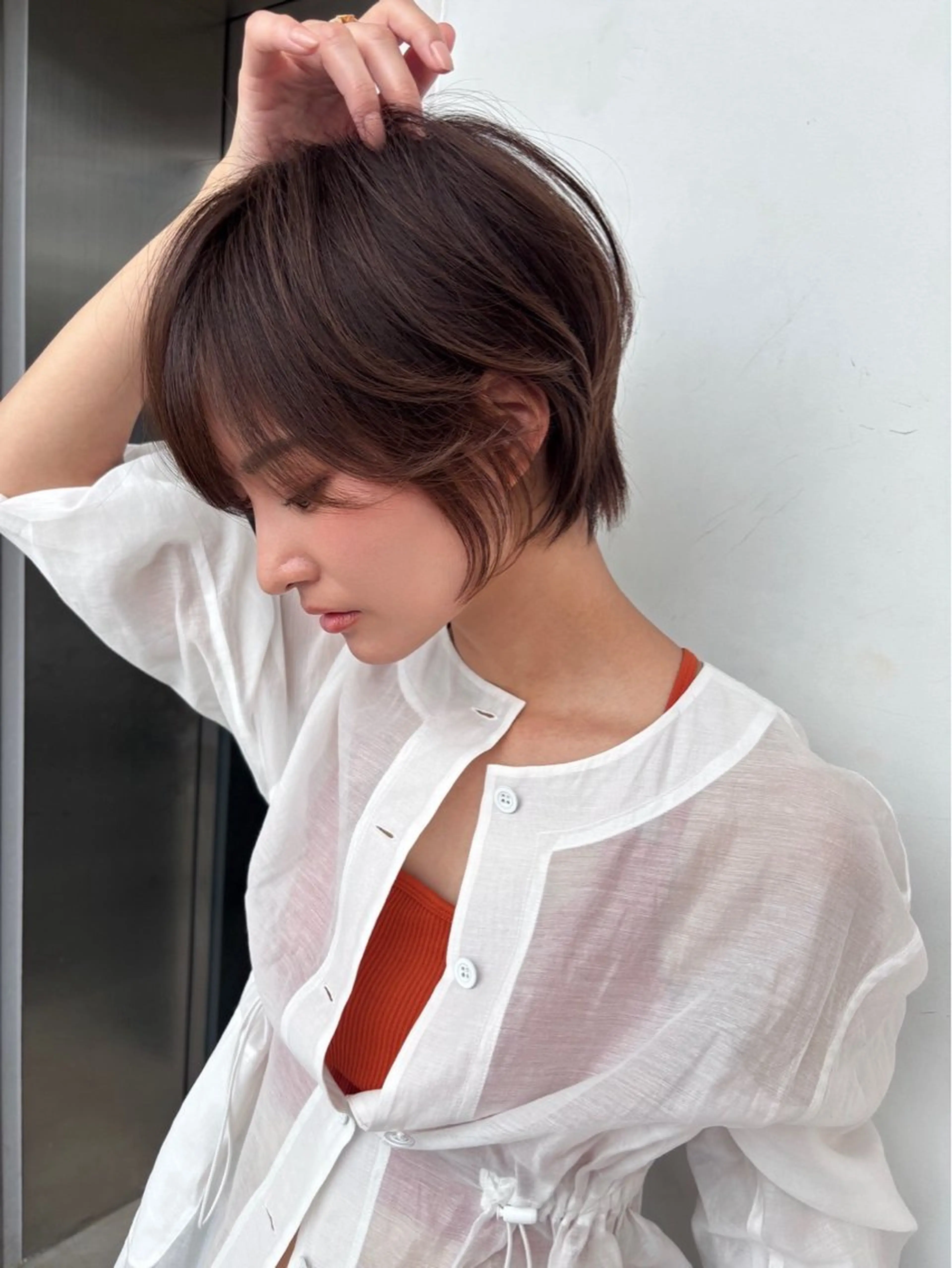 ショート カラー カット ヘアカラー トリートメント Lond Bloom 天神ショート/ボブのヘアスタイル