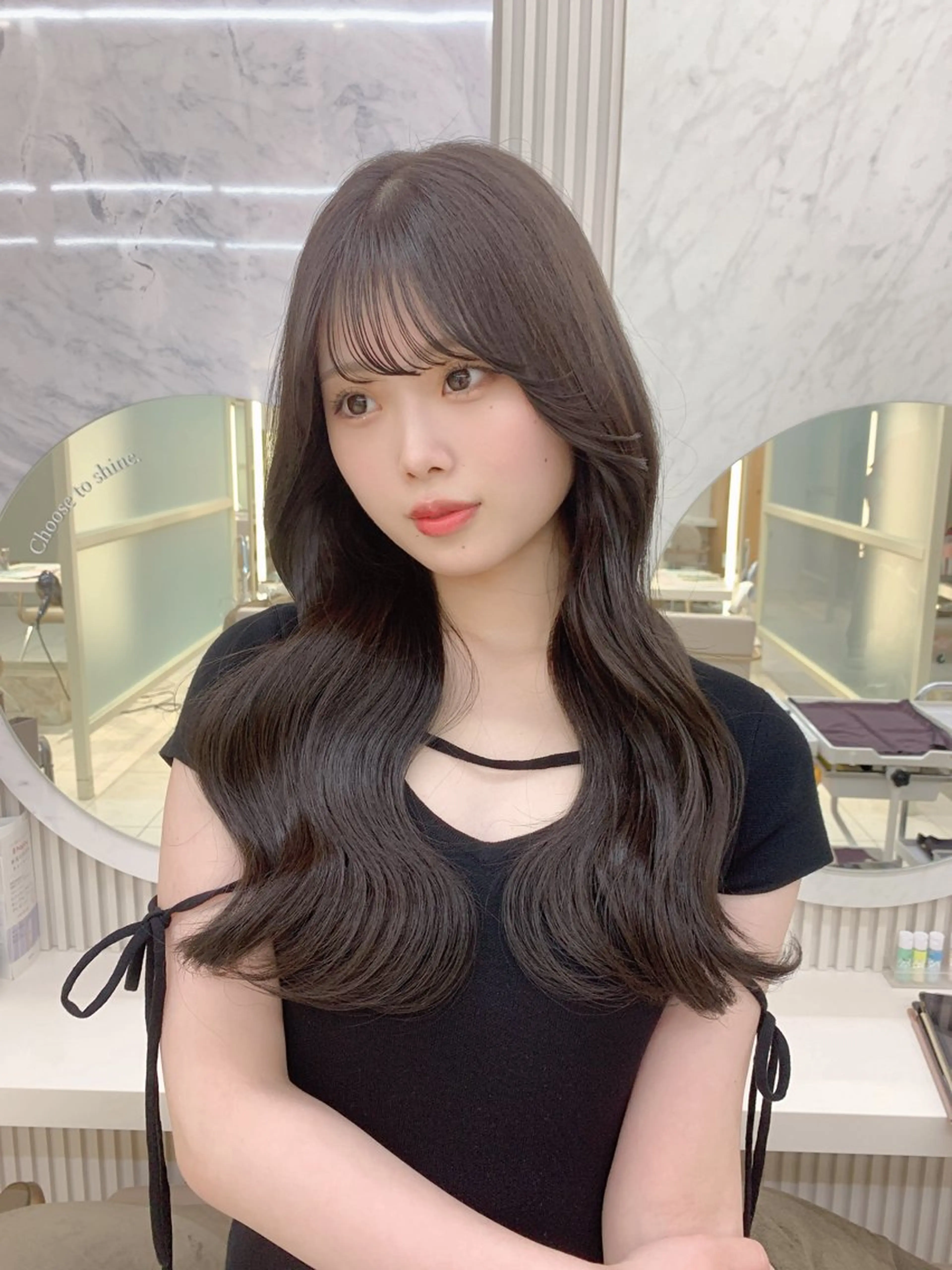 ロング カラー カット ヘアカラー トリートメント 鈴木 彩莉のヘアスタイル