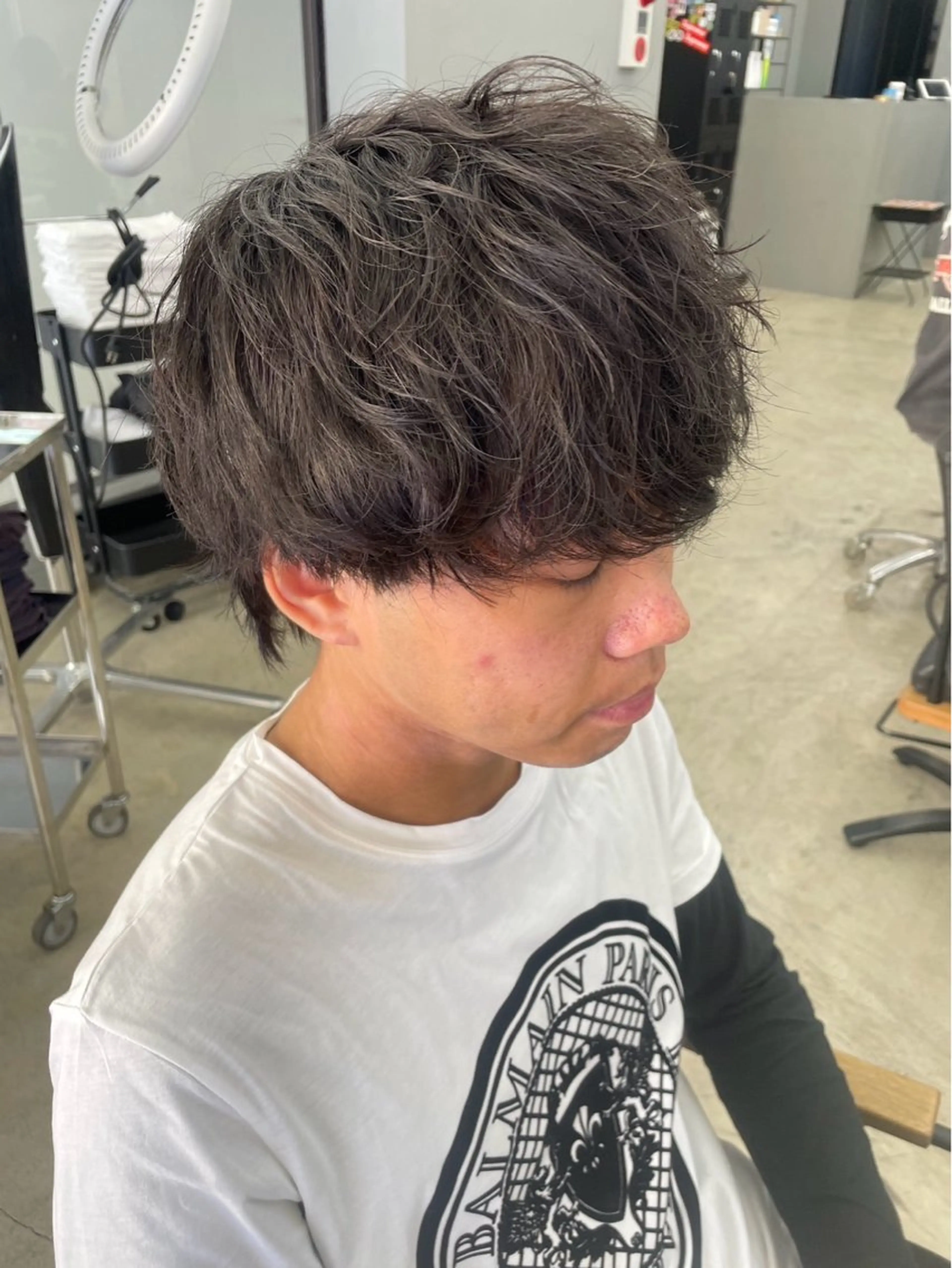 ショート パーマ メンズ カット パーマ メンズ専門サロン wokeのヘアスタイル