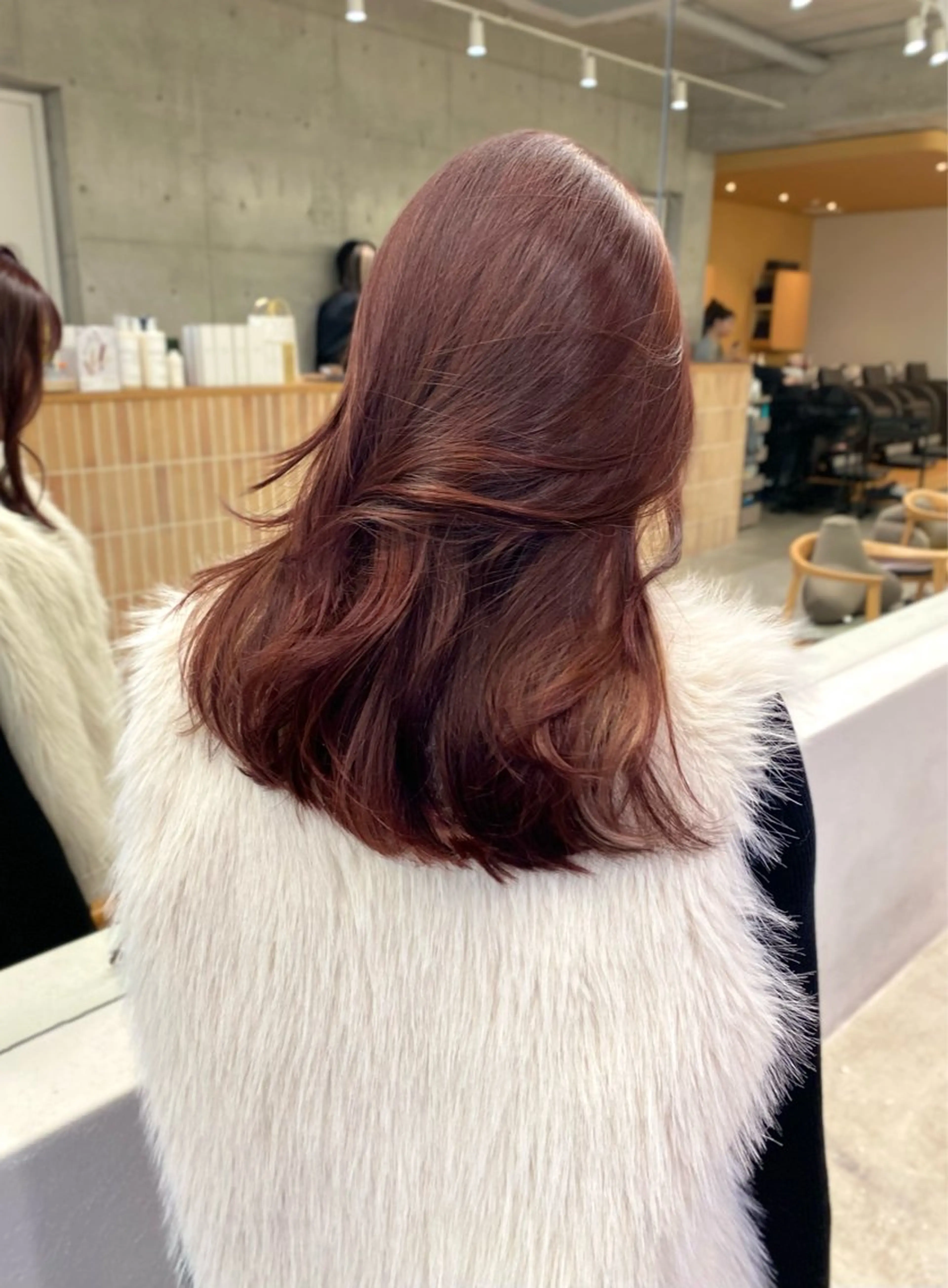 ミディアム カラー カット ヘアカラー トリートメント レイヤー/柔色 カラー/SAkiのヘアスタイル