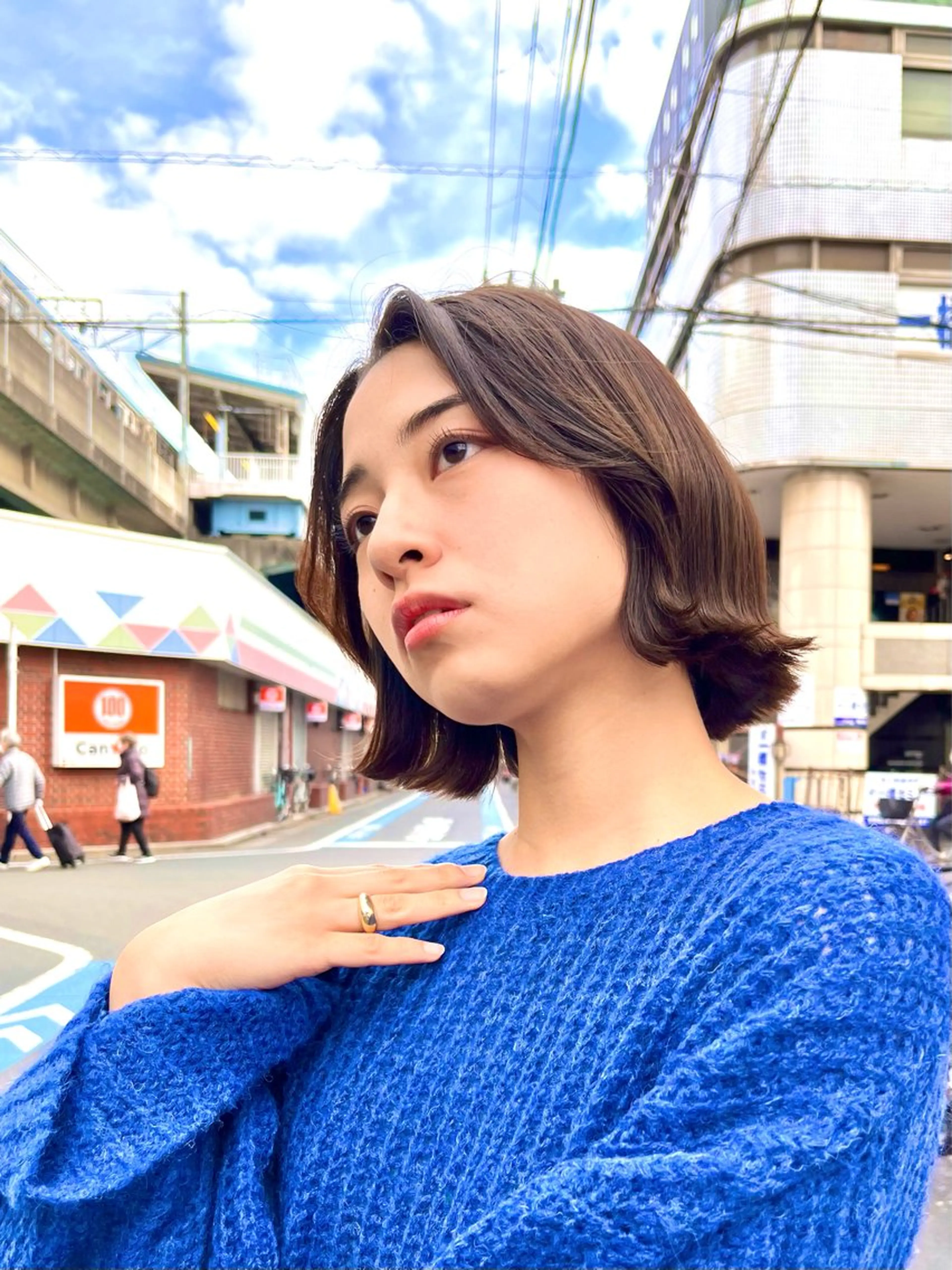 ミディアム カラー カット ヘアカラー ルーツカラー/ デザインカラー/井川のヘアスタイル