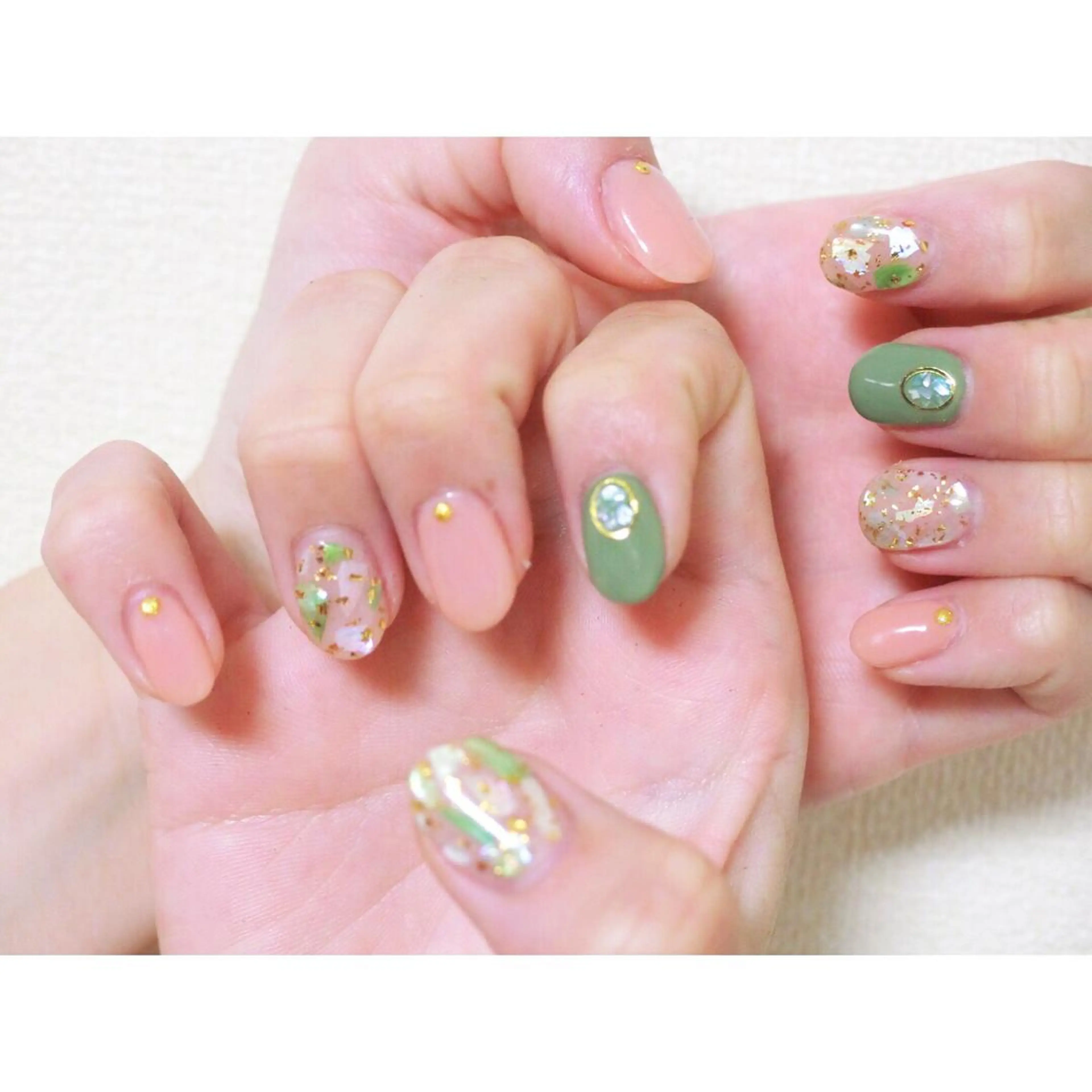 ネイル 痛ネイル/ワンホン/ フィルイン/長さだしのネイルデザイン