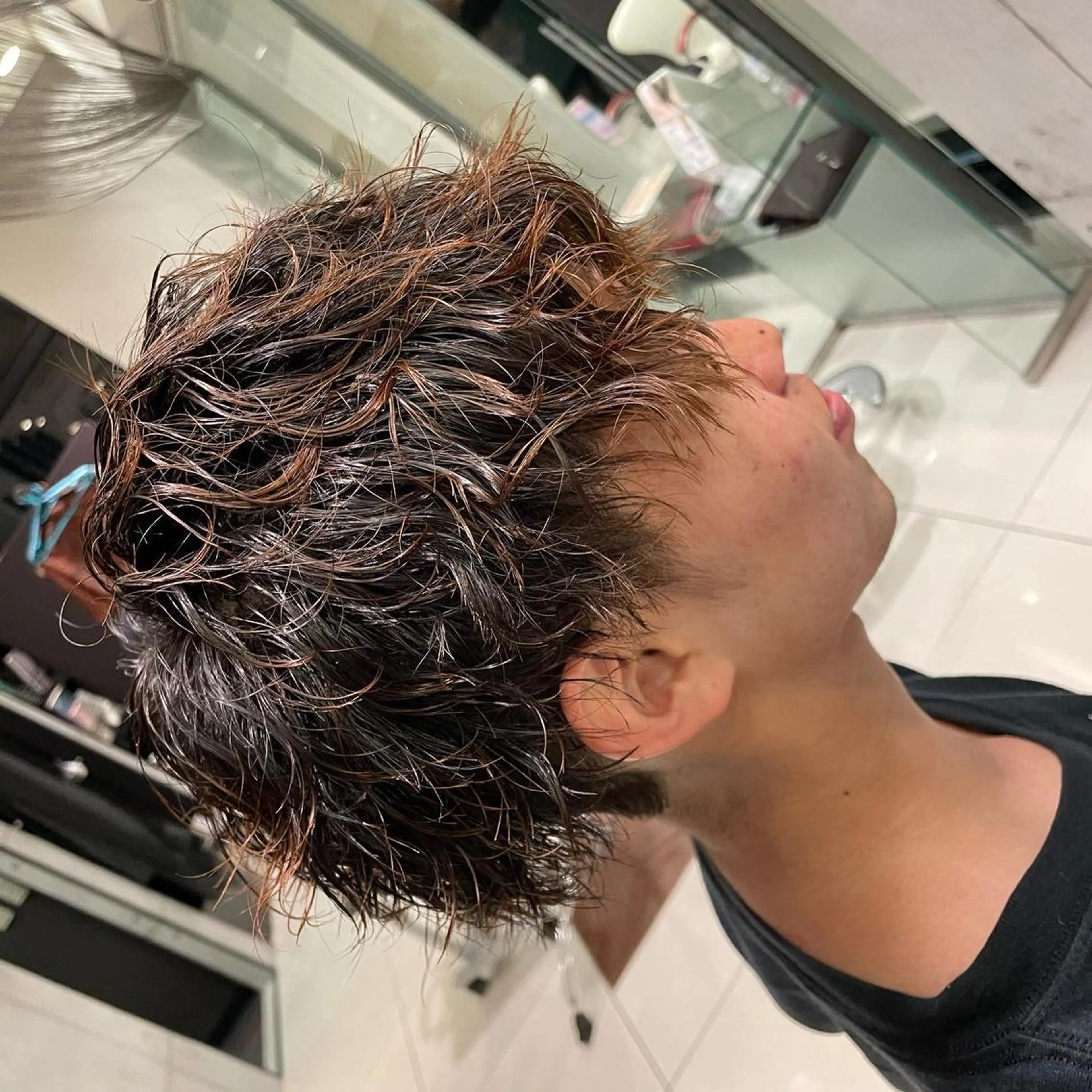 パーマ メンズ little×aimer仙台2号店所属・仙台駅/メンズパーマ /🔗髙橋海汰のヘアスタイル