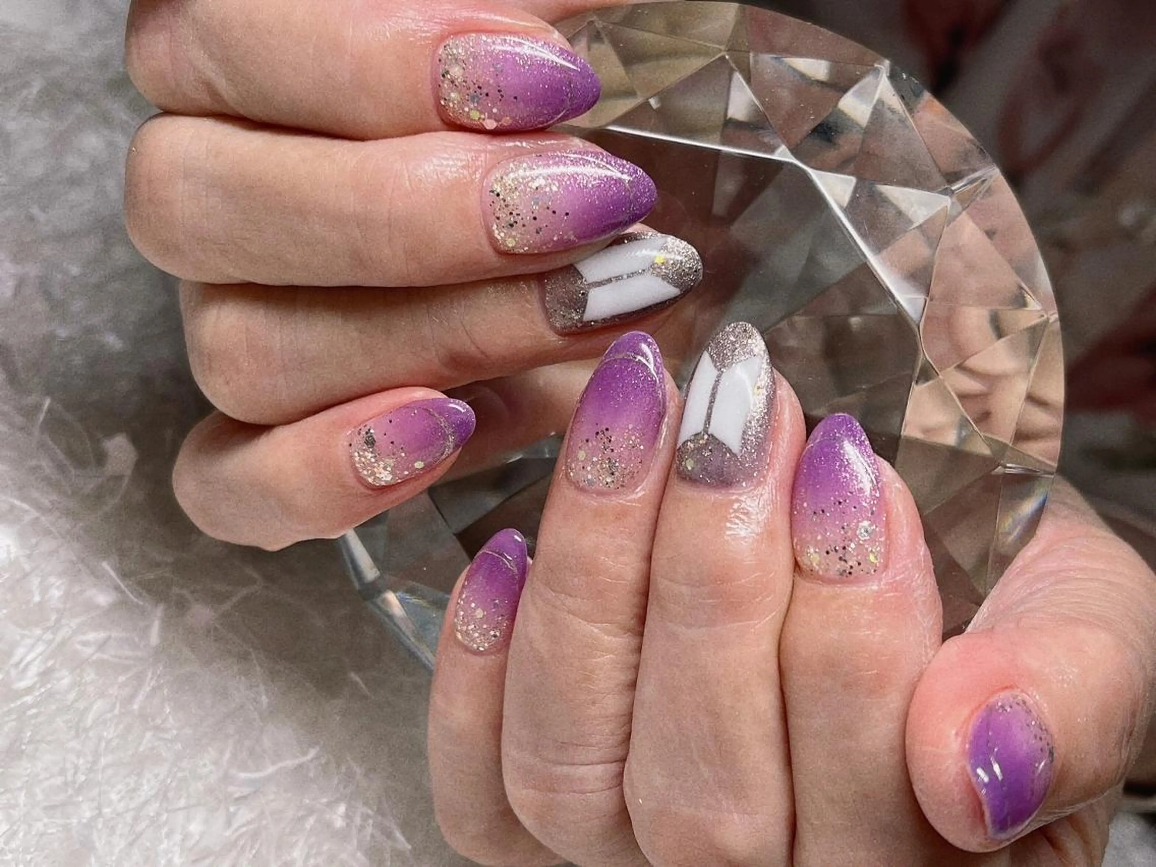 ネイル 長さ出し フレンチネイル ジェルネイル グラデーション 韓国ネイル ハンドネイル Nail&eye Belire 新宿のネイルデザイン