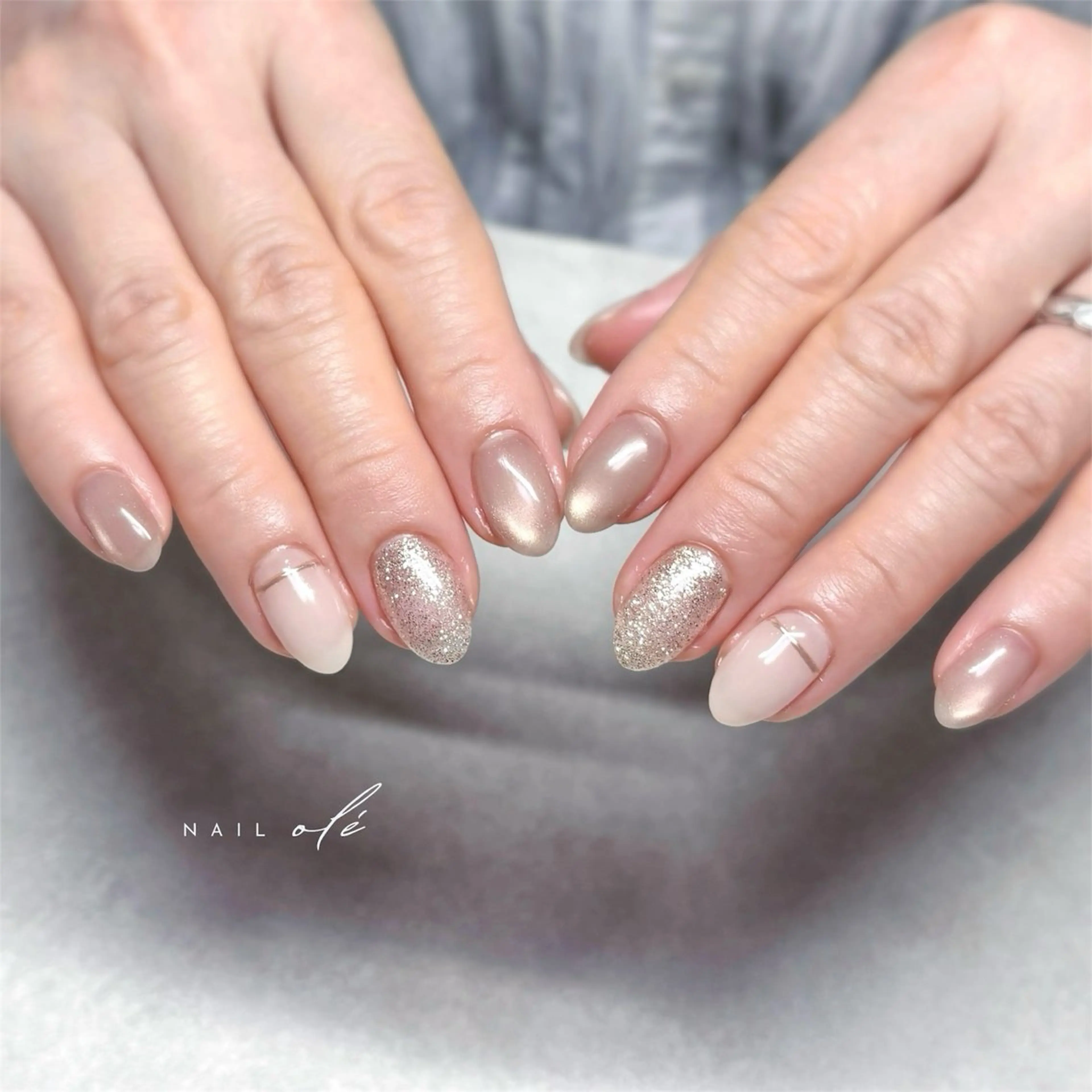 ネイル マグネットネイル オフィスネイル シンプルネイル ハンドネイル NAIL oleのネイルデザイン