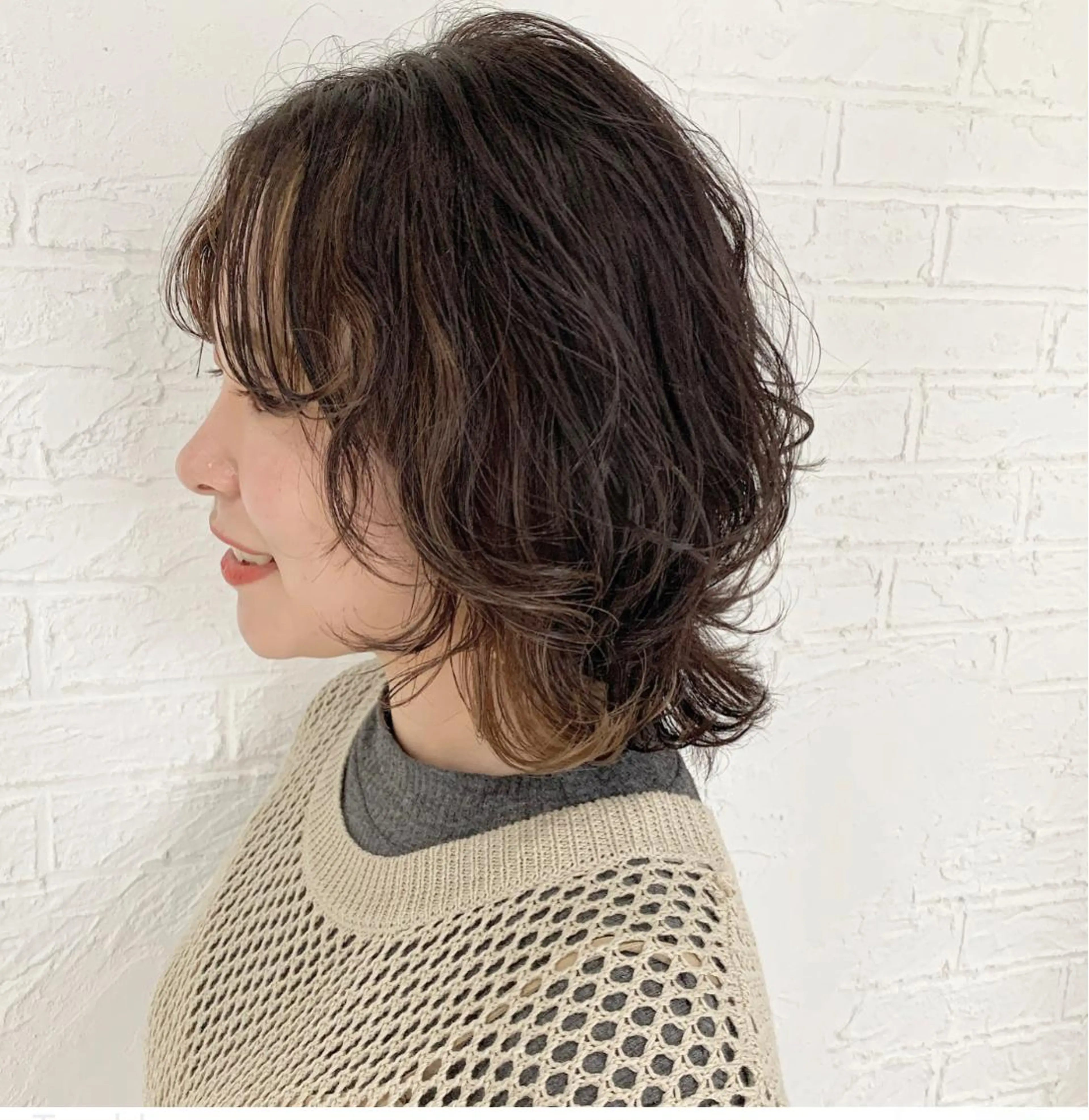 ミディアム カラー パーマ ブリーチ ケアブリーチ 透明感カラー ダブルカラー ハイライトカラー ヨシムラ リオのヘアスタイル