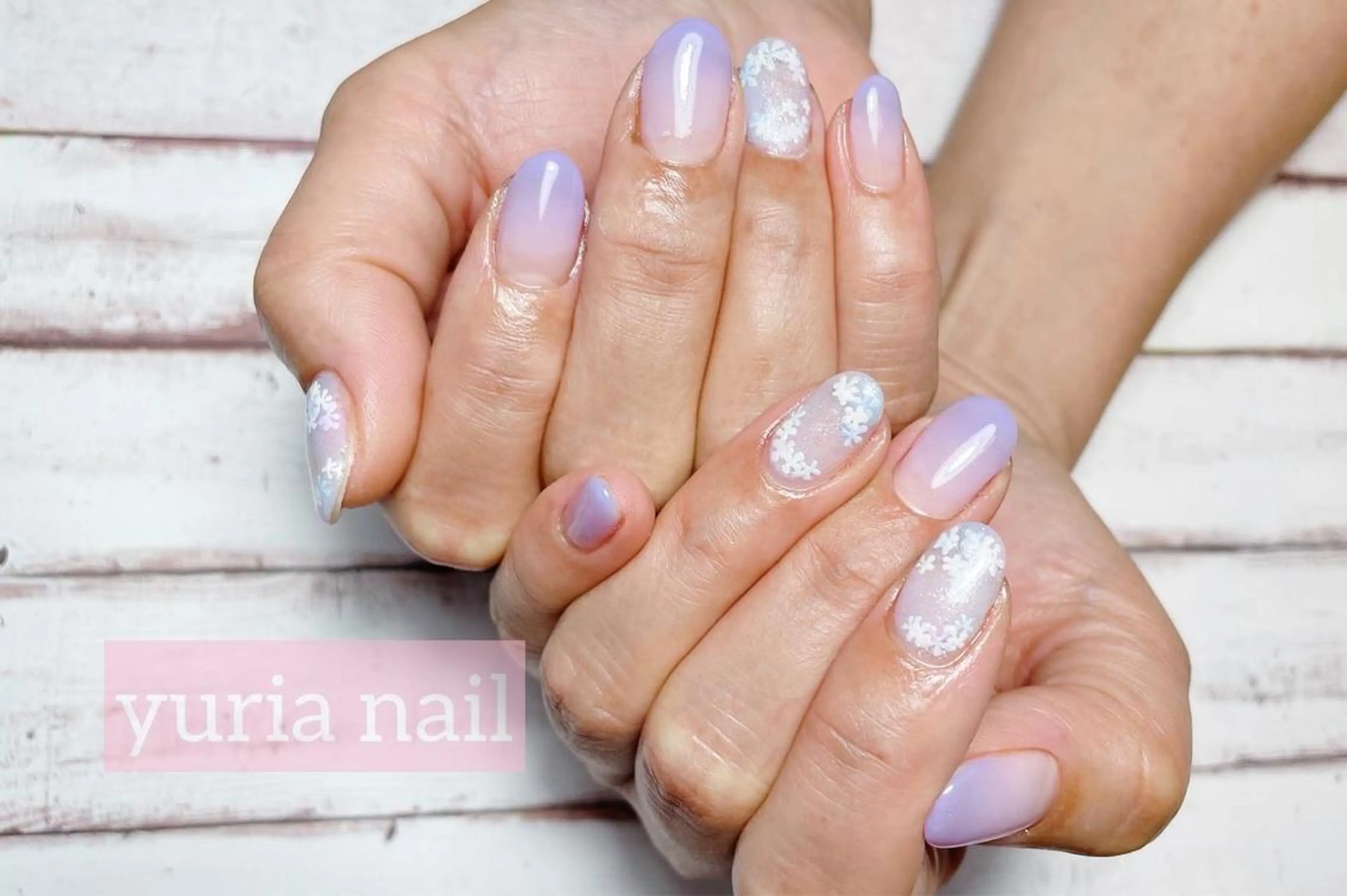 ネイル ジェルネイル グラデーション パープル ハンドネイル 小林 ゆりあのネイルデザイン