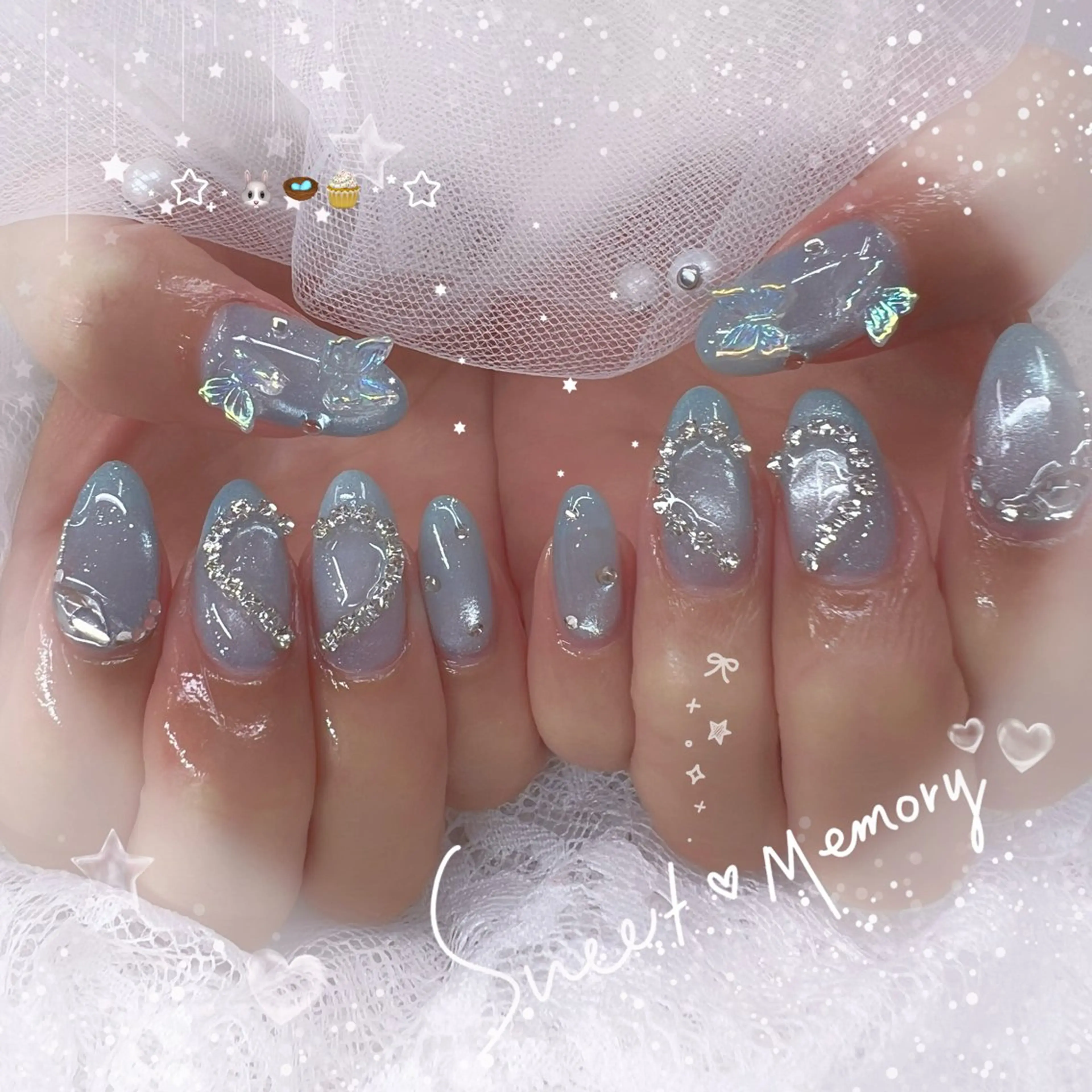 ネイル チークネイル フレンチネイル ガーリー ガラスフレンチ グラデーション ハンドネイル ハンドケア Chill Nailsalonのネイルデザイン