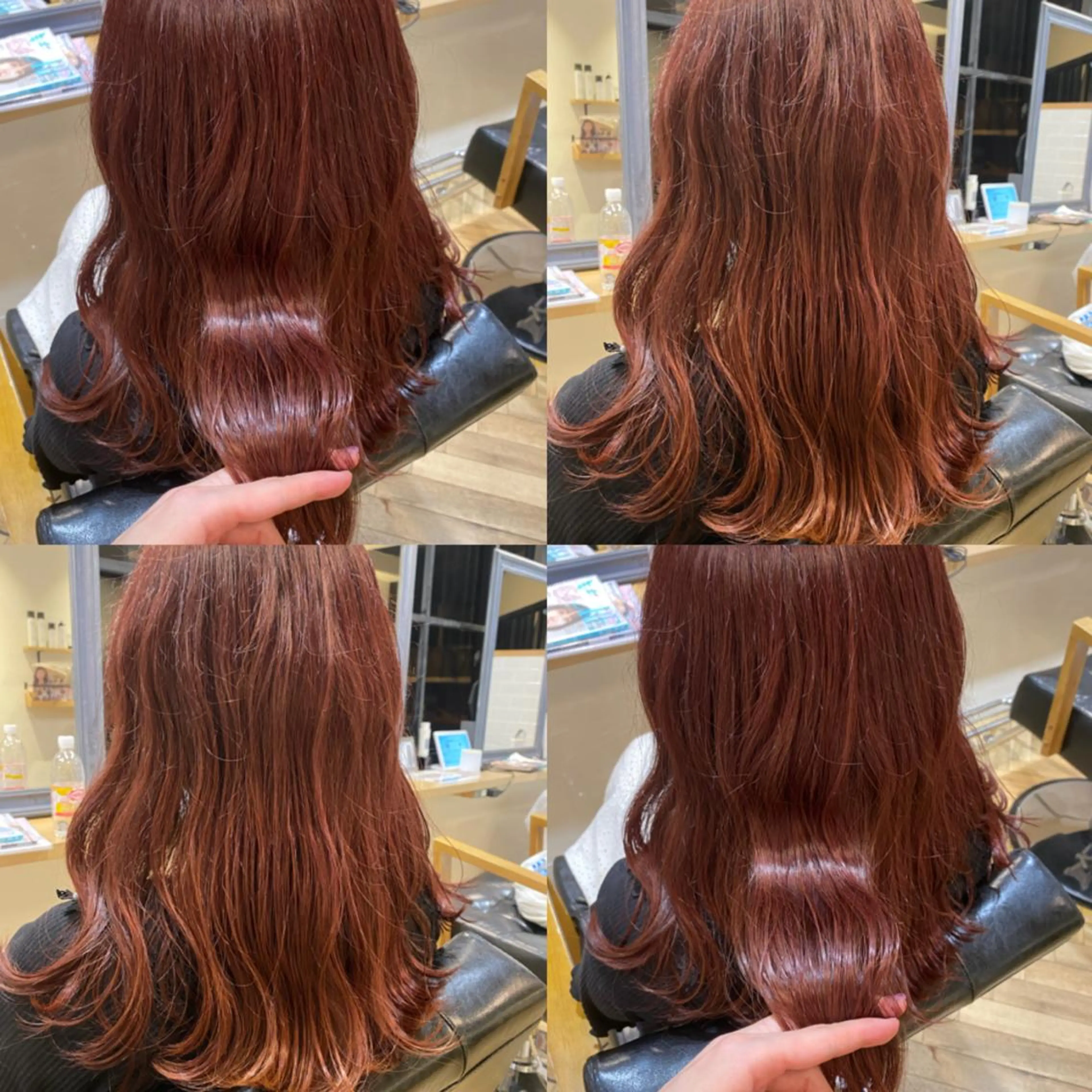 ロング カラー ピンクカラー 艶カラー/韓国顔周り 🎀mamiのヘアスタイル