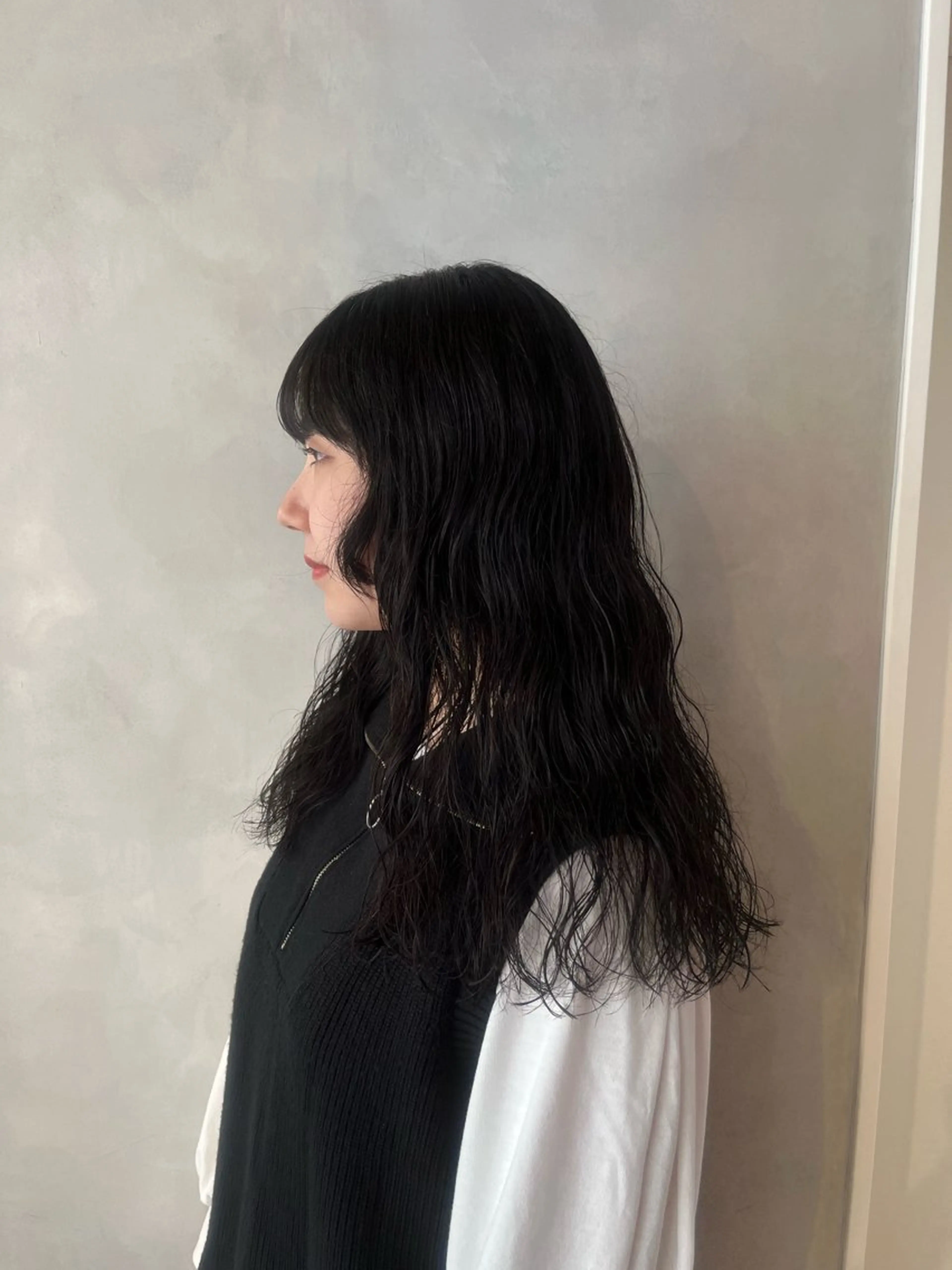 セミロング パーマ カット パーマ トリートメント ボブ/ベージュ/ パーマ🪿近森ゆいのヘアスタイル