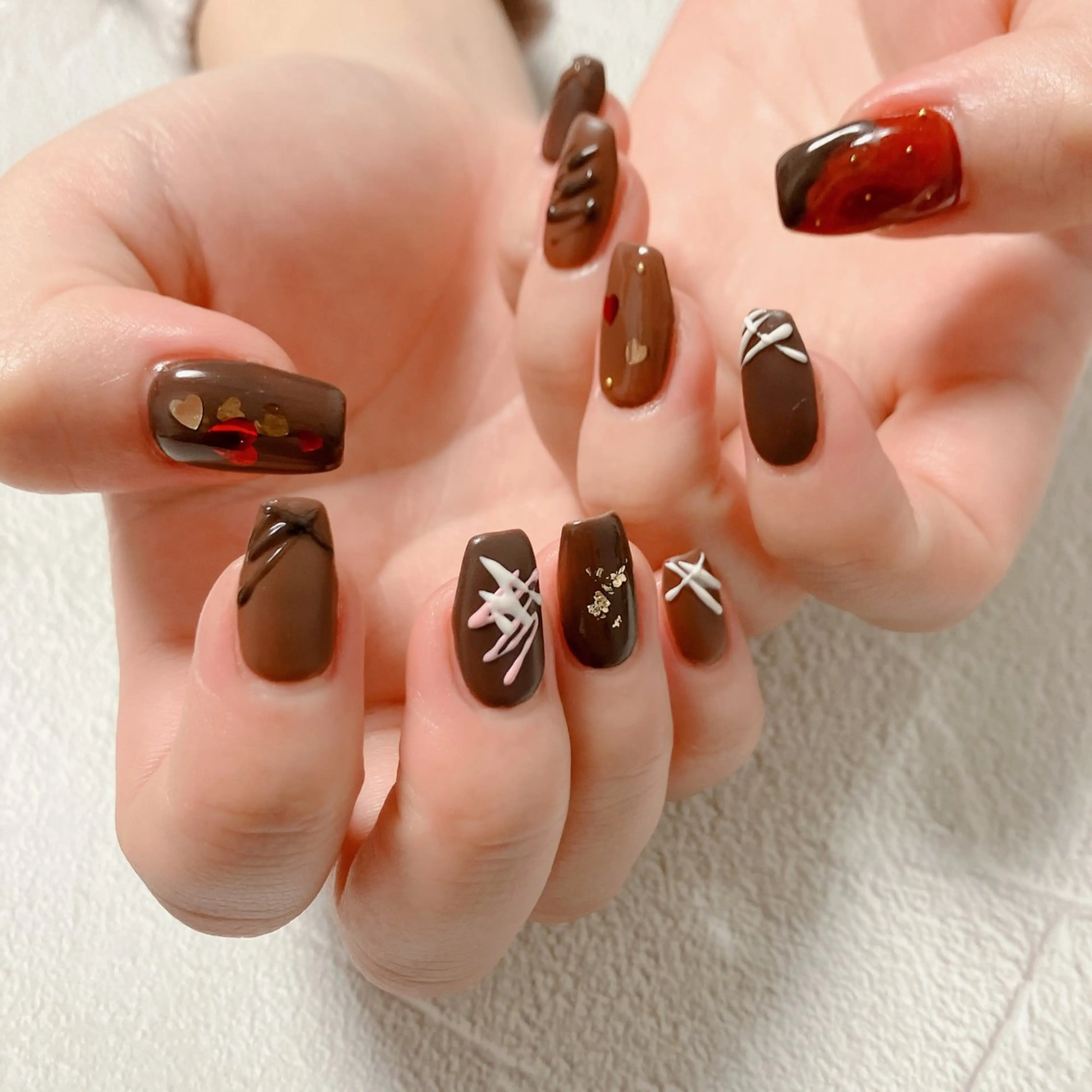 ネイル バレンタイン ハンドネイル nailsalon Asryのネイルデザイン