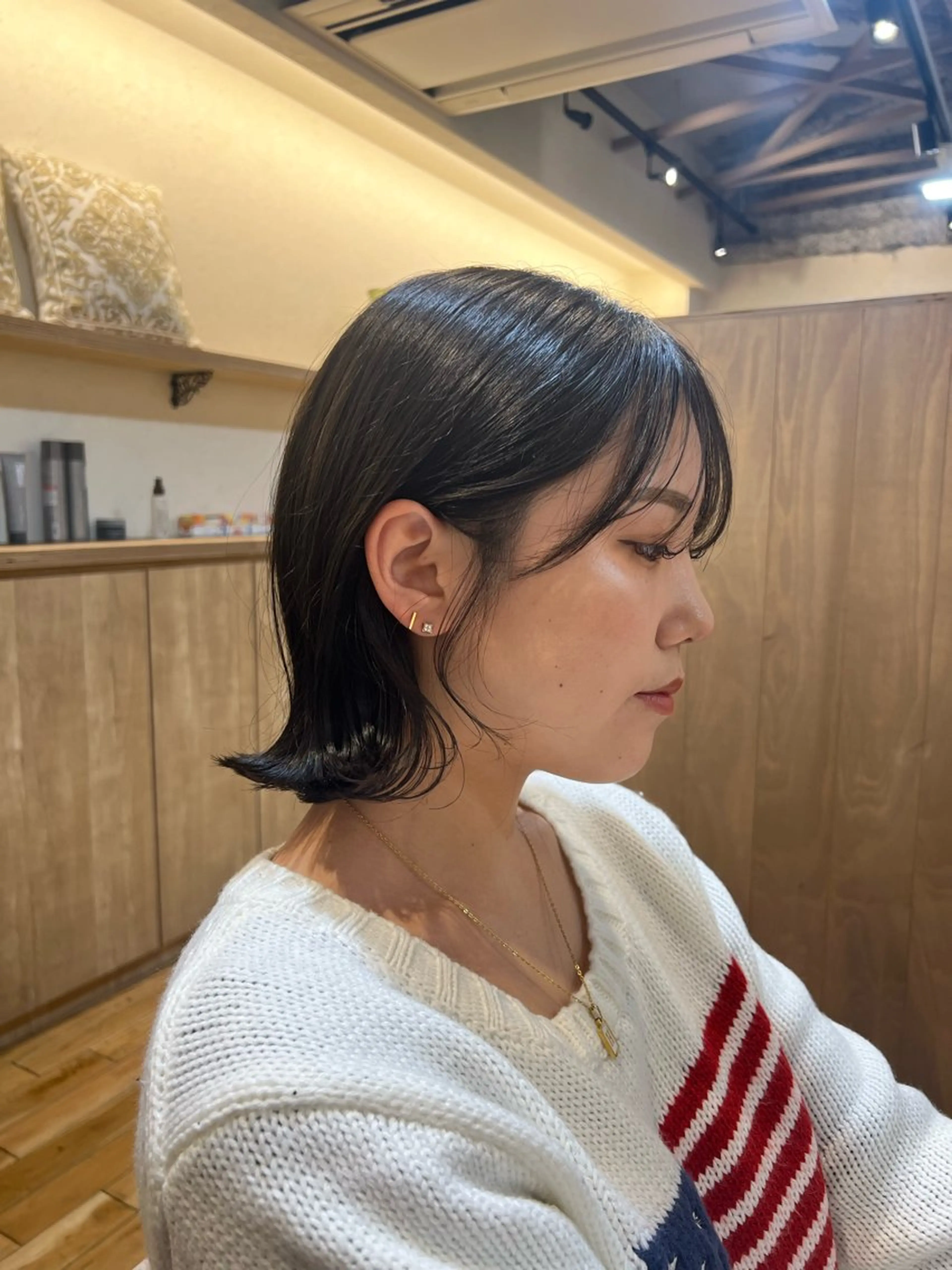 ショート カラー 切りっぱなしボブ ボブ 神戸ボブ✂️ ioe三宮/田 伸佳のヘアスタイル