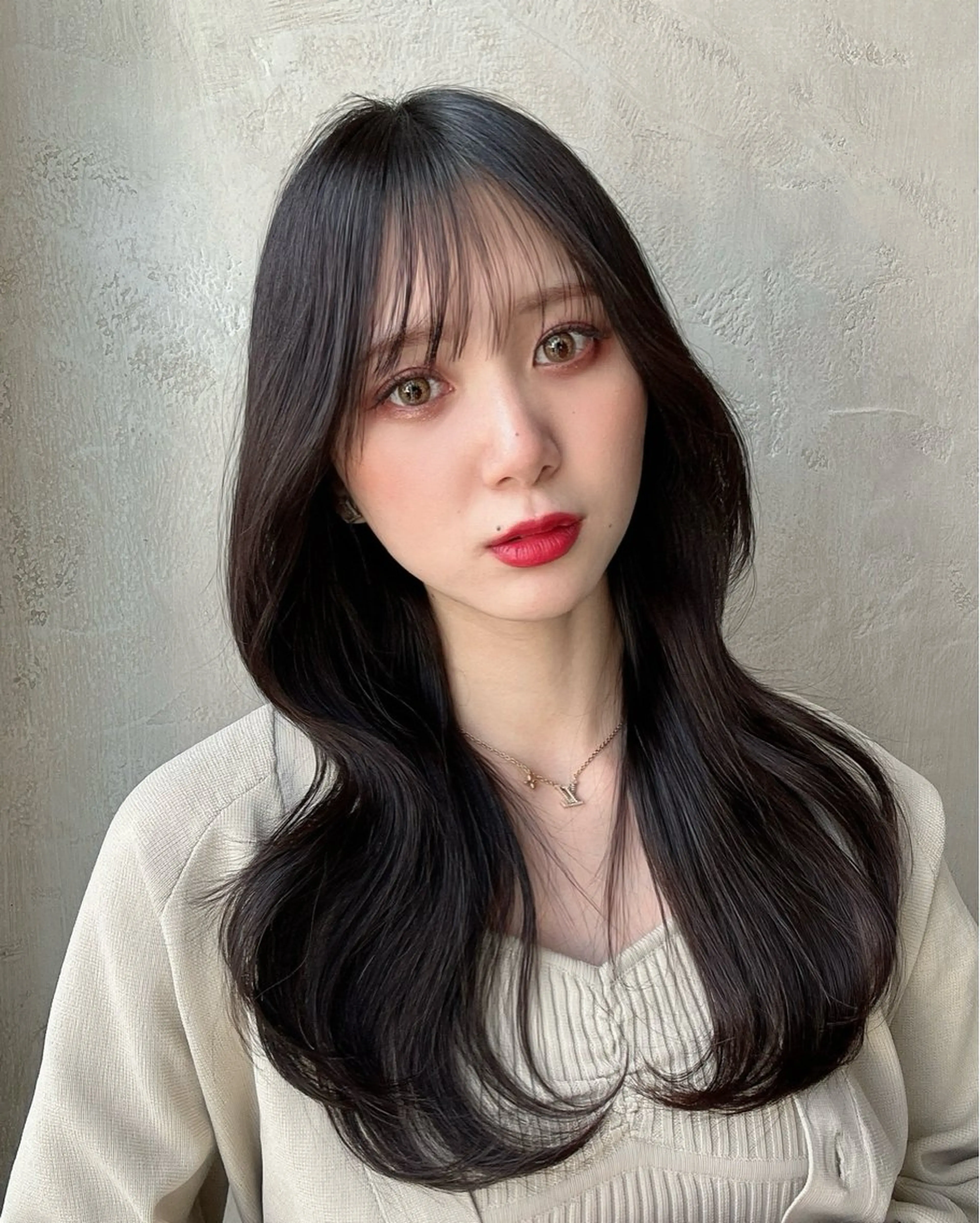 セミロング カラー カット ヘアカラー トリートメント 新宿✨顔周りカット 韓国ヘア/坂本亜裟海のヘアスタイル