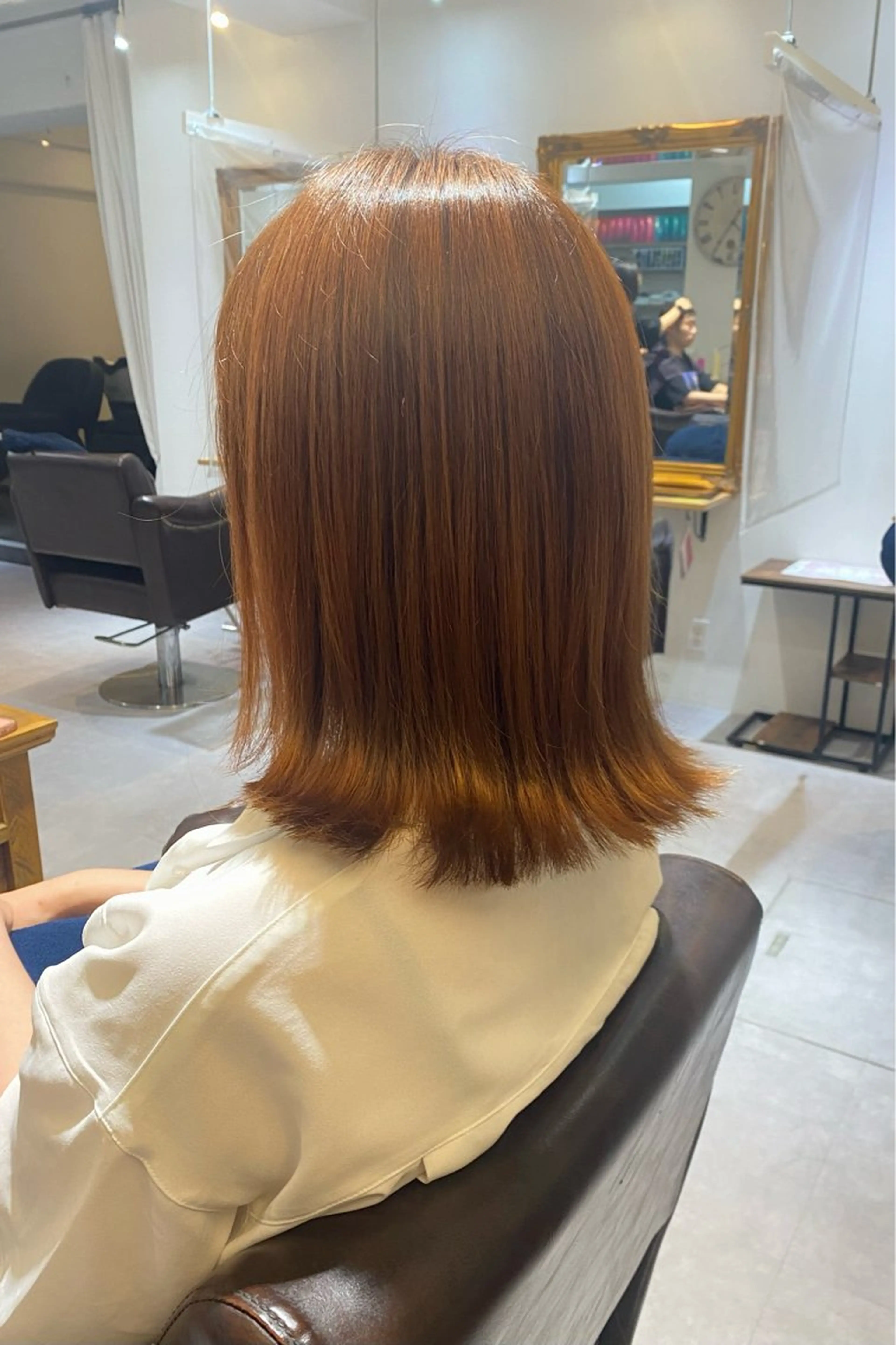 ミディアム カラー オレンジ トリートメント abinto total beauty所属・柴田 大輔のヘアスタイル