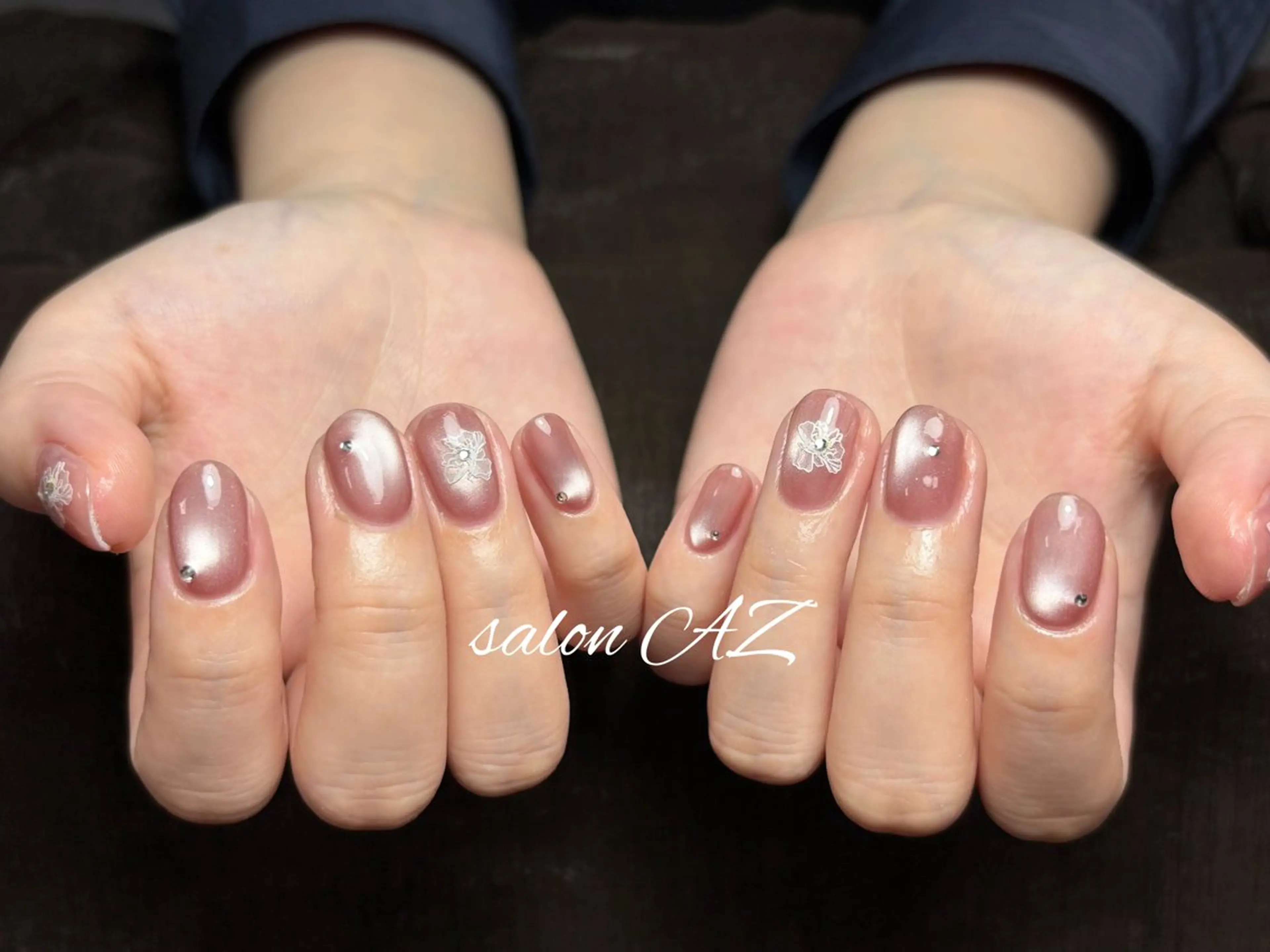 ネイル アートネイル 長さ出し フットネイル フレンチネイル ジェルネイル salon AZのネイルデザイン