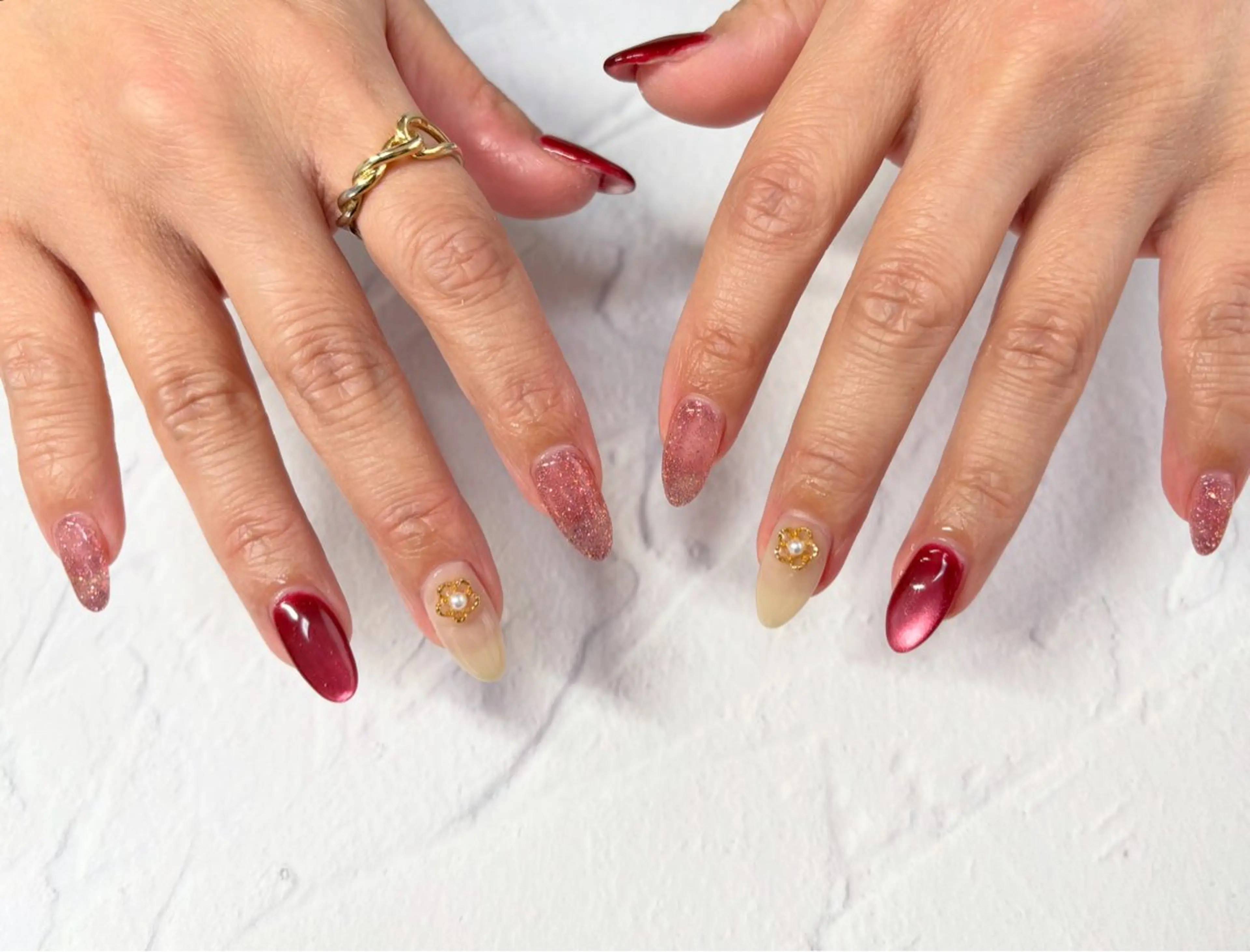 ネイル ハンドネイル 愛川町 あんすりうむのネイルデザイン