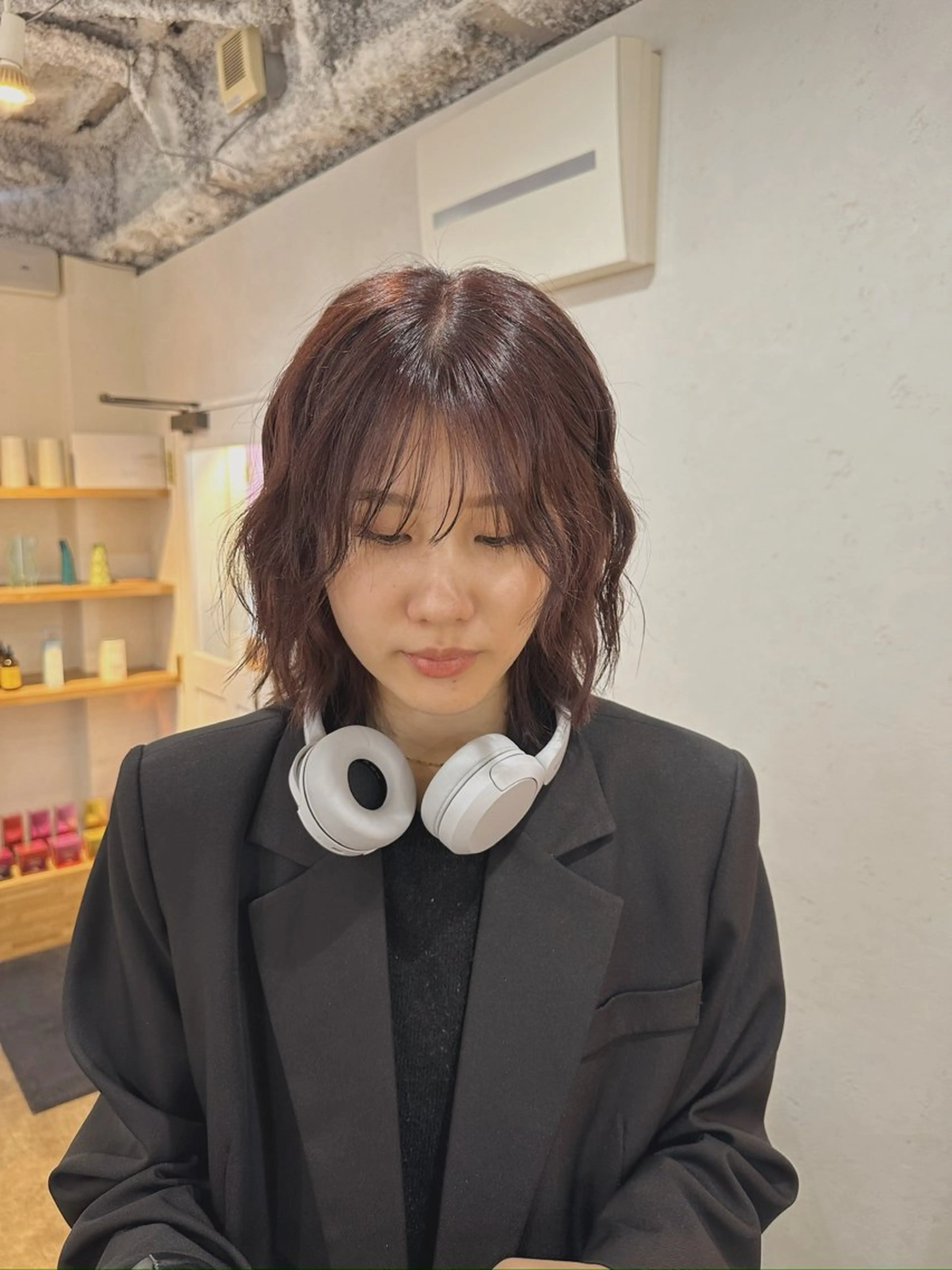 ミディアム カット 🧣misaki 透明感カラー🧣のヘアスタイル