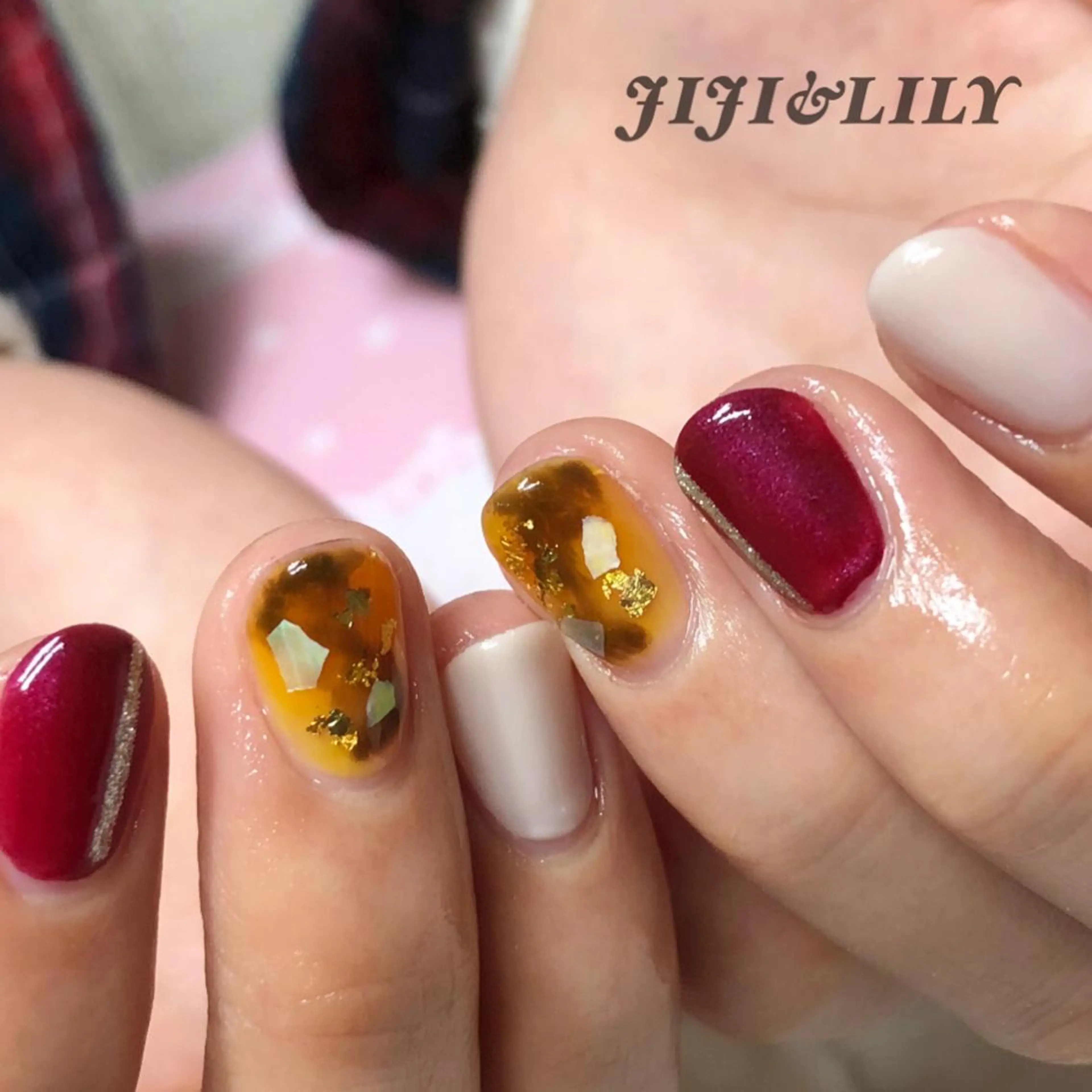 ネイル べっ甲ネイル 豊田 圭子のネイルデザイン