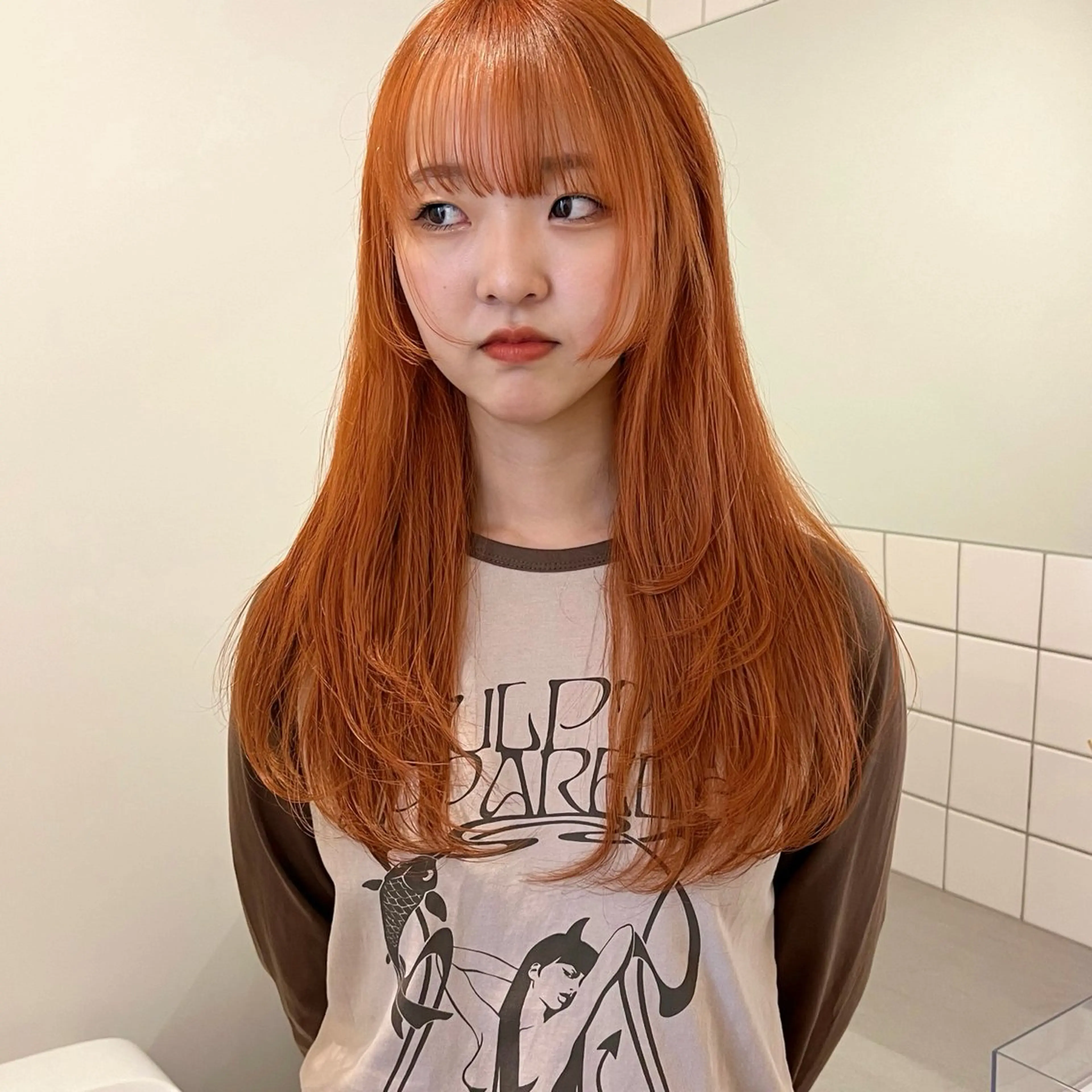 ロング カット ヘアカラー 舟橋耀/ブリーチカラ ー/レイヤーカットのヘアスタイル