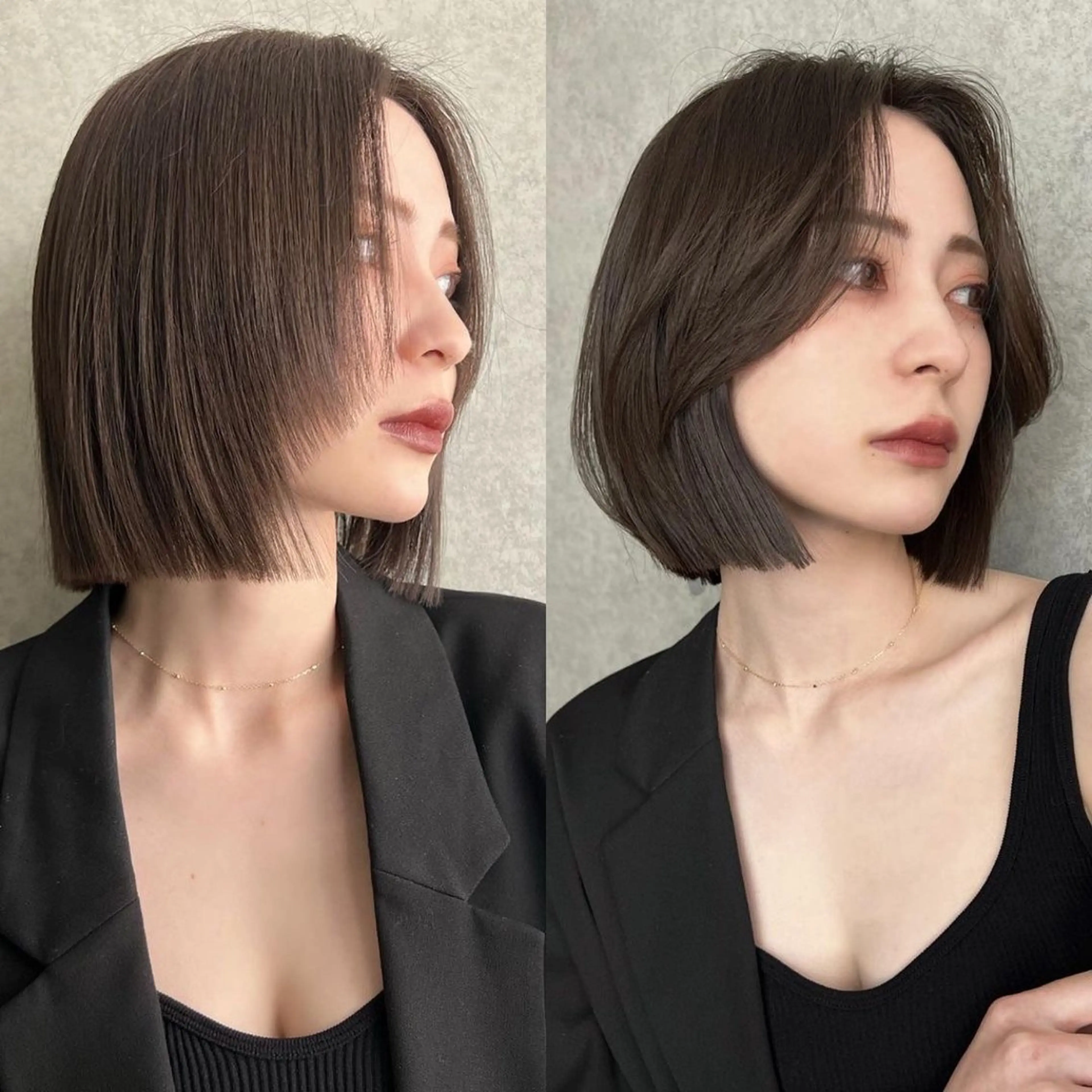 ミディアム カット ヘアカラー 縮毛矯正 トリートメント uhiyama shotarouのヘアスタイル