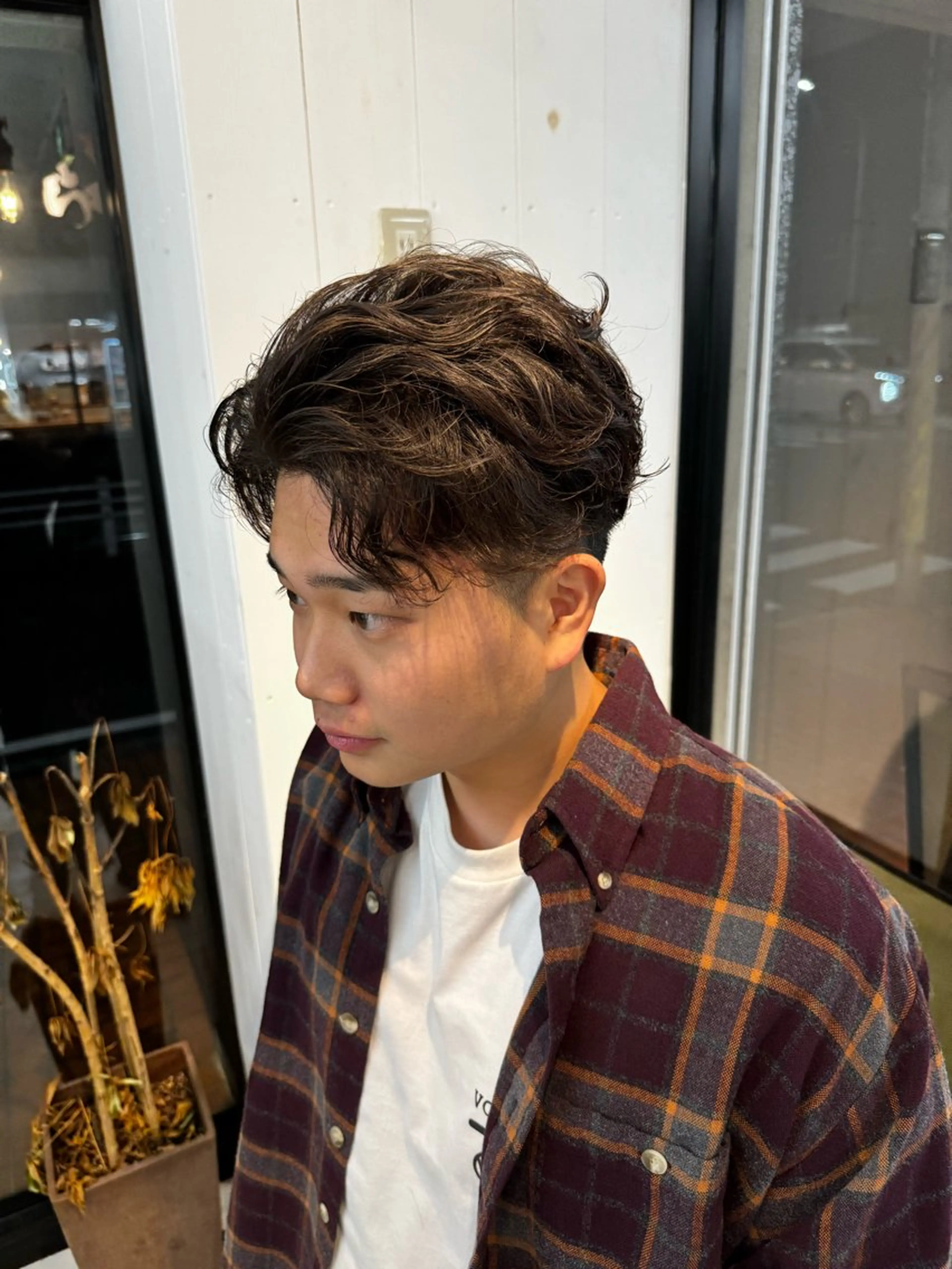 パーマ メンズ ダメージレスブリーチ /艶髪/横須賀智也のヘアスタイル