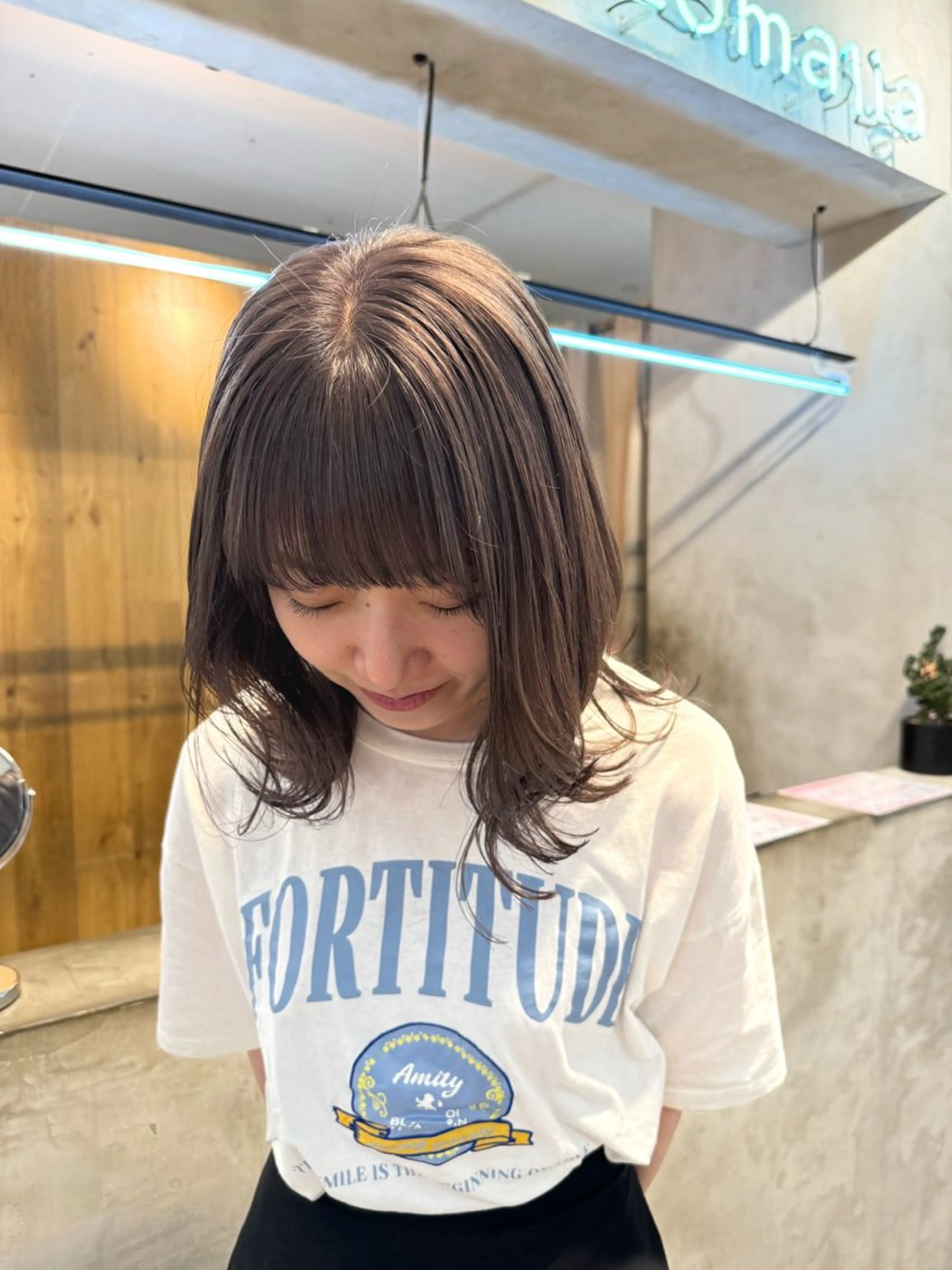 ミディアム カラー ブリーチ ヘアカラー 艶カラー 🤍🫧/makoのヘアスタイル