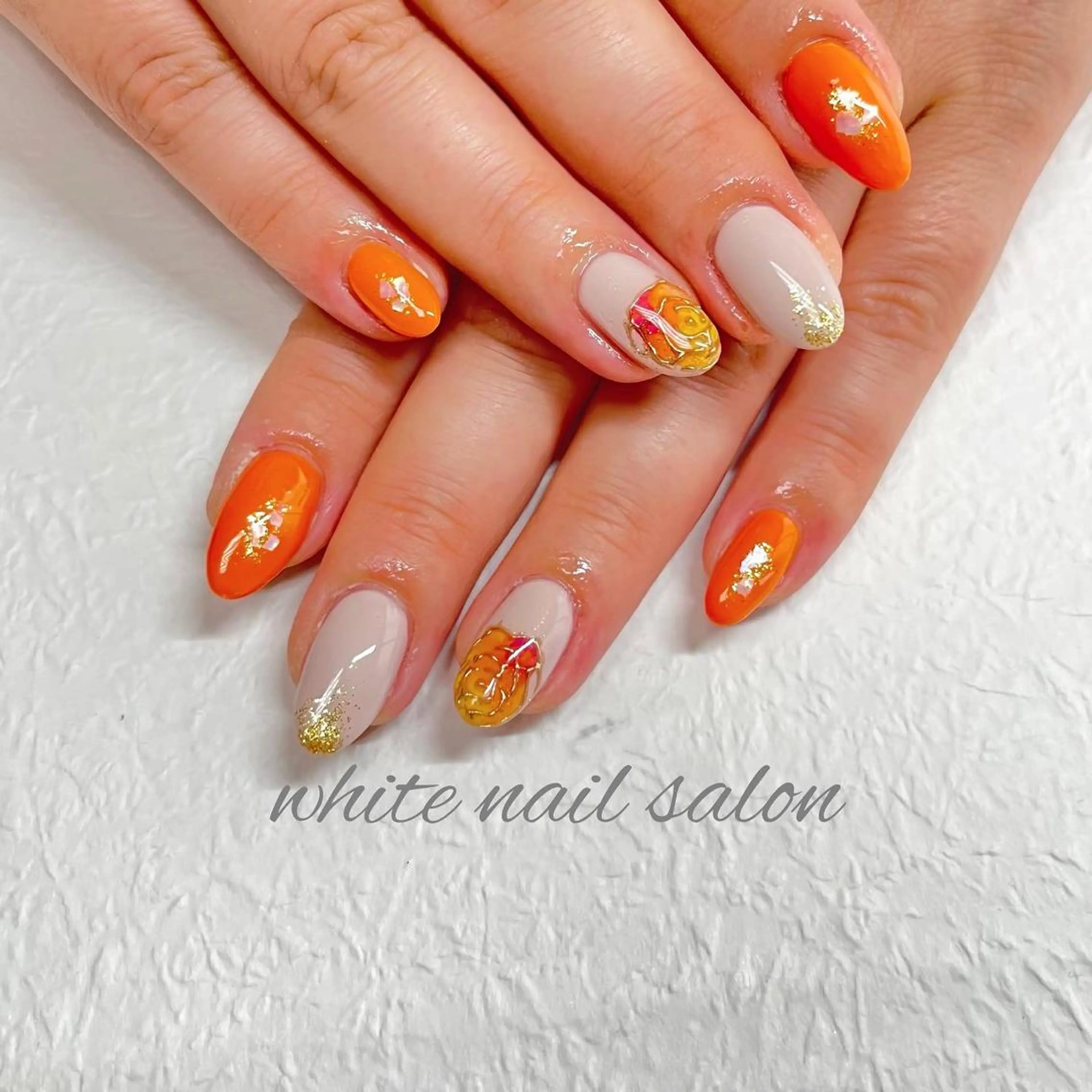 ネイル アートネイル フレンチネイル ジェルネイル ハードジェル ラメ(グリッター) ハンドネイル white nail salonのネイルデザイン