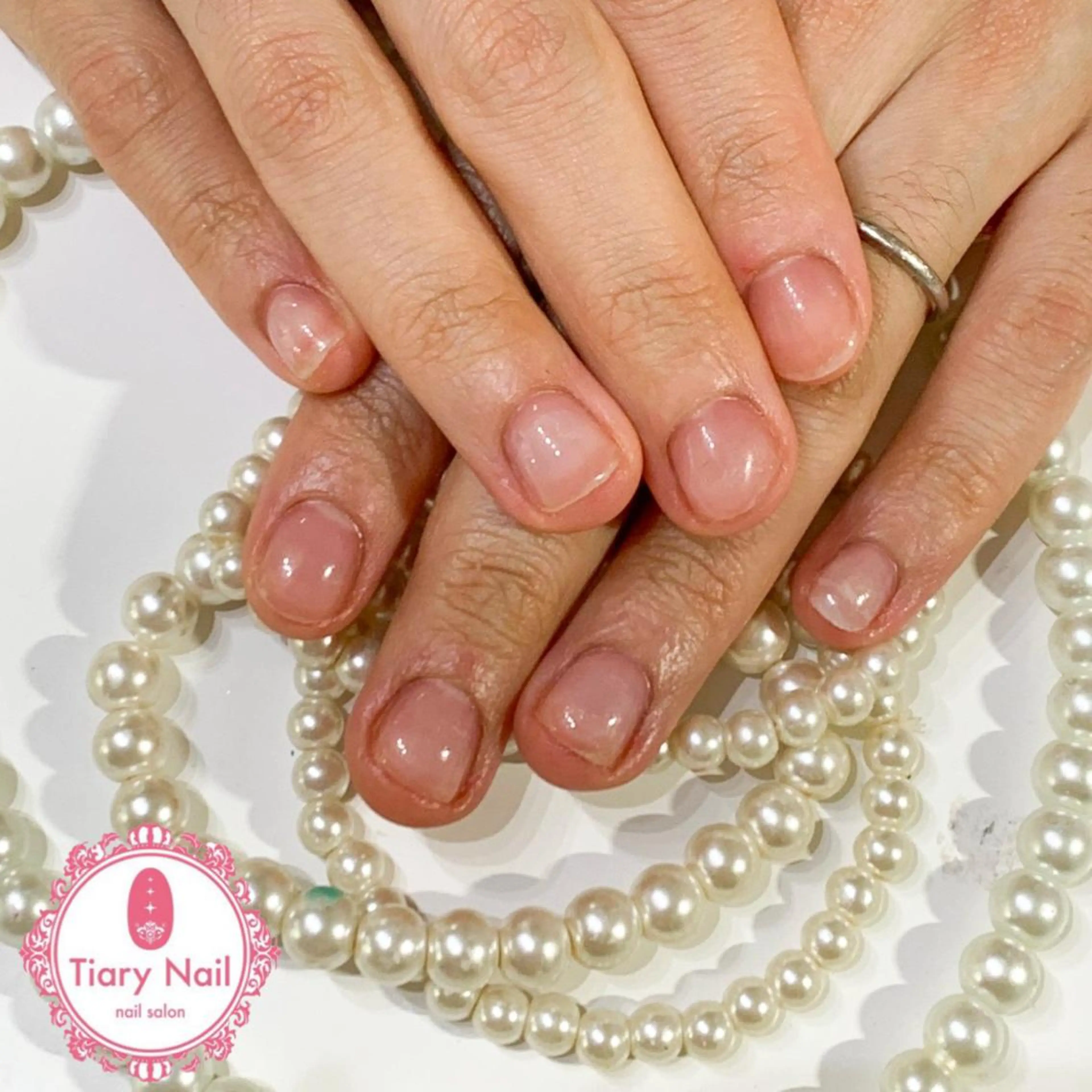 ネイル 桜ネイル クリアネイル フットネイル ジェルネイル キラキラネイル 💗🪽Tiary Nail🪽💗のネイルデザイン