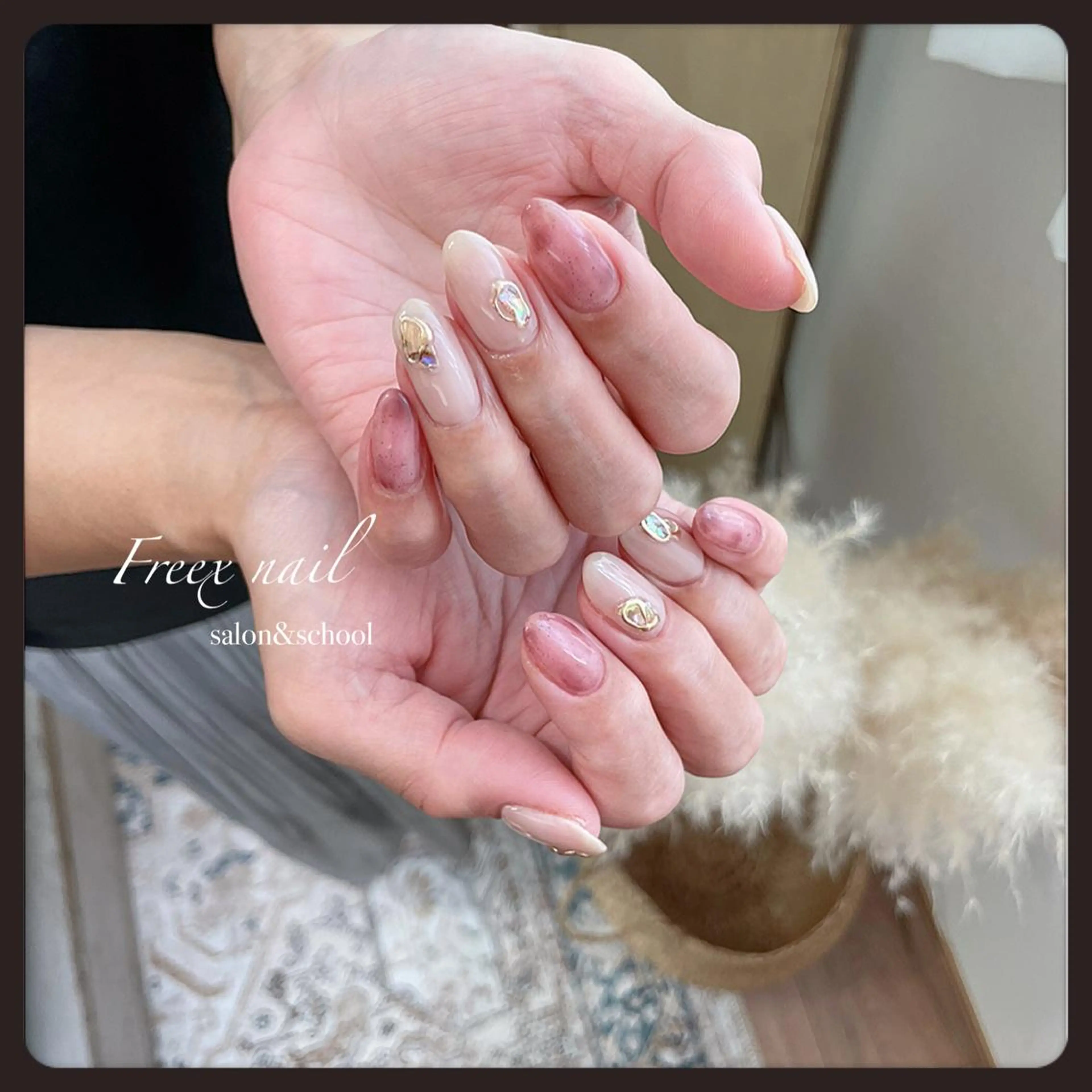 ネイル オフィスネイル ハンドネイル ハンドケア Freex nail所属・freex nail /ニュアンス/個性派のネイルデザイン