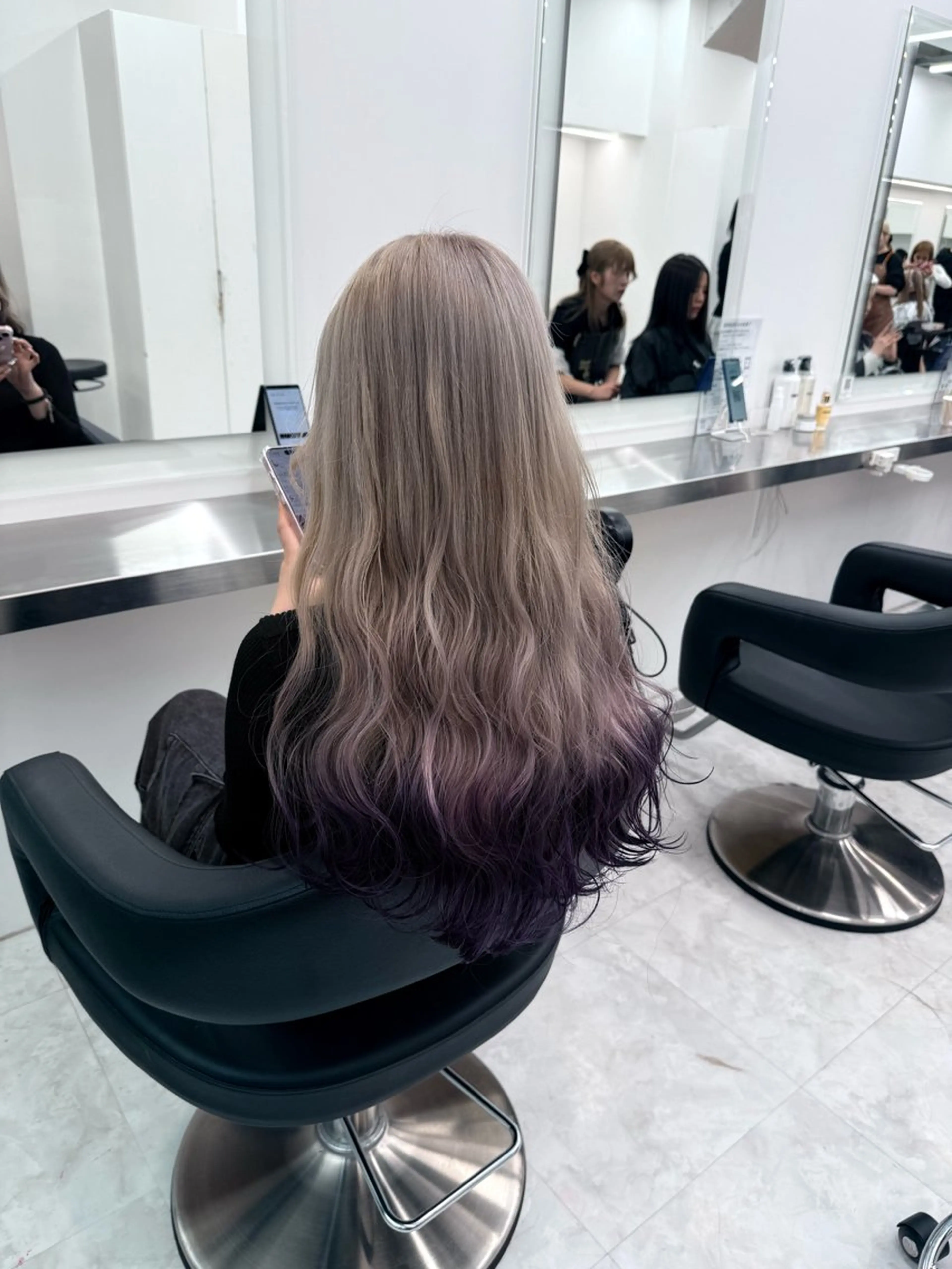 カラー デザインカラー ヘアカラー トリートメント 透ける透明感カラー 🤍anju🎀のヘアスタイル