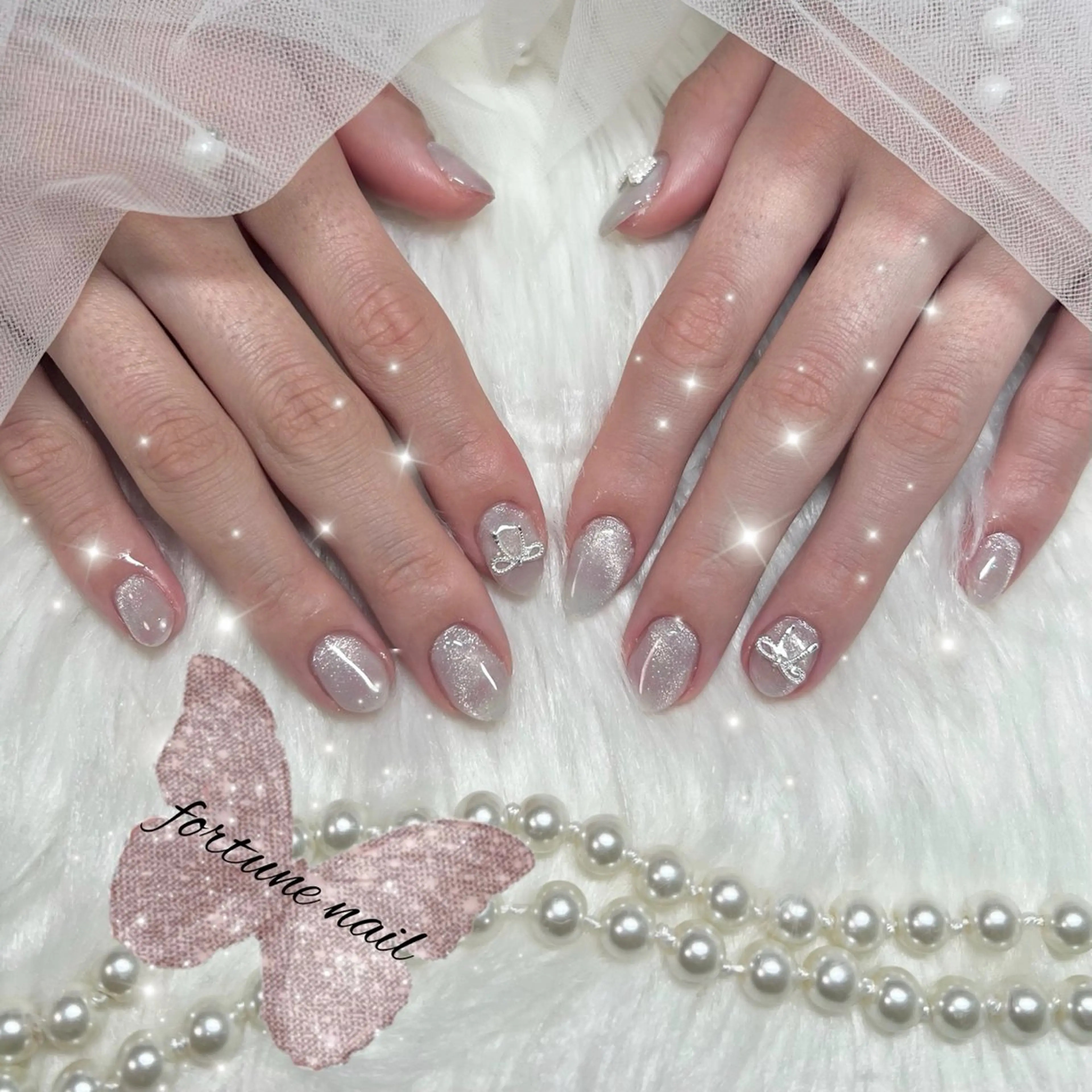 ネイル マグネットネイル ハンドネイル 💜 Yuuna💜のネイルデザイン