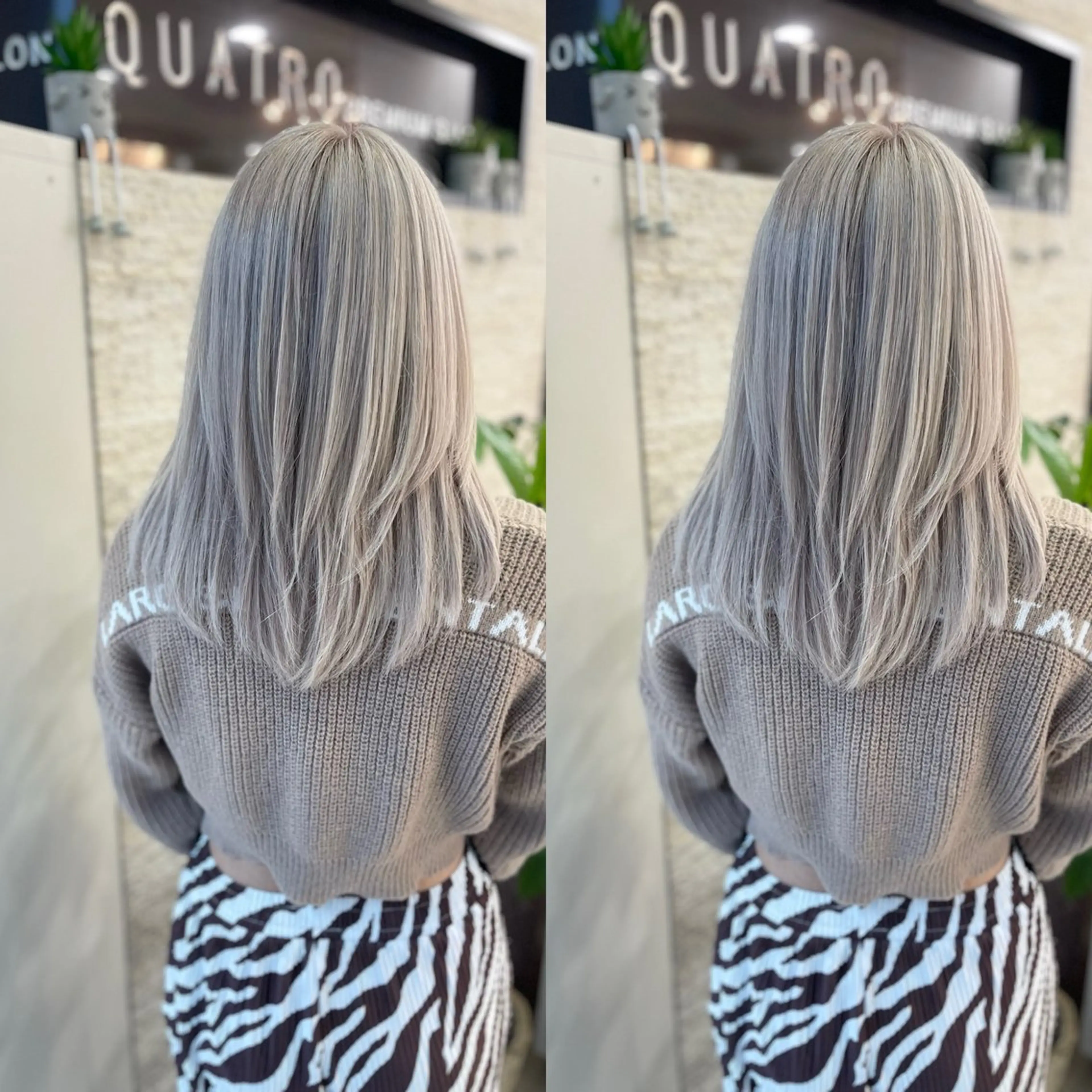 セミロング ヘアカラー トリートメント Y Uのヘアスタイル