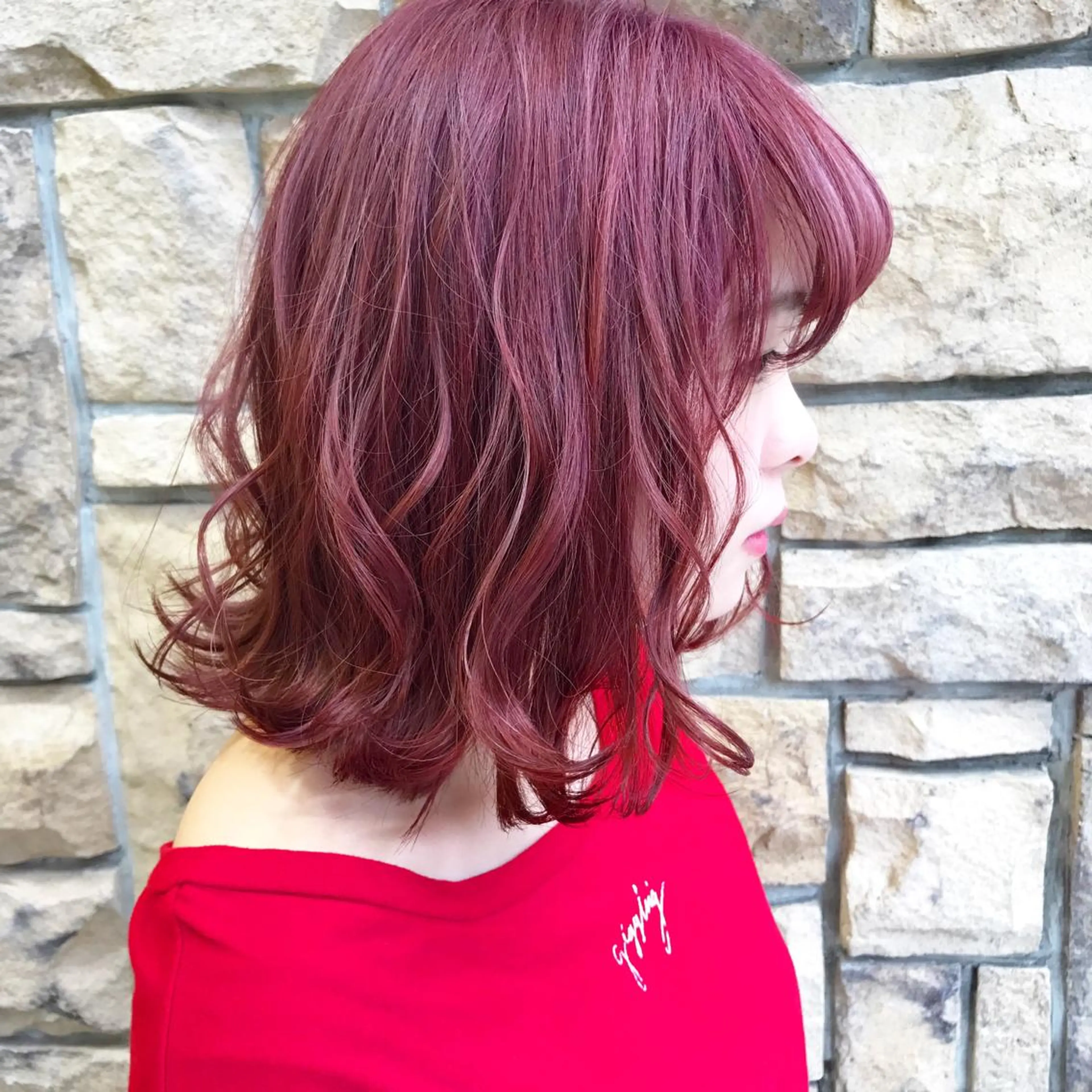 ショート カラー AMI ウルフパーマ/メンズのヘアスタイル