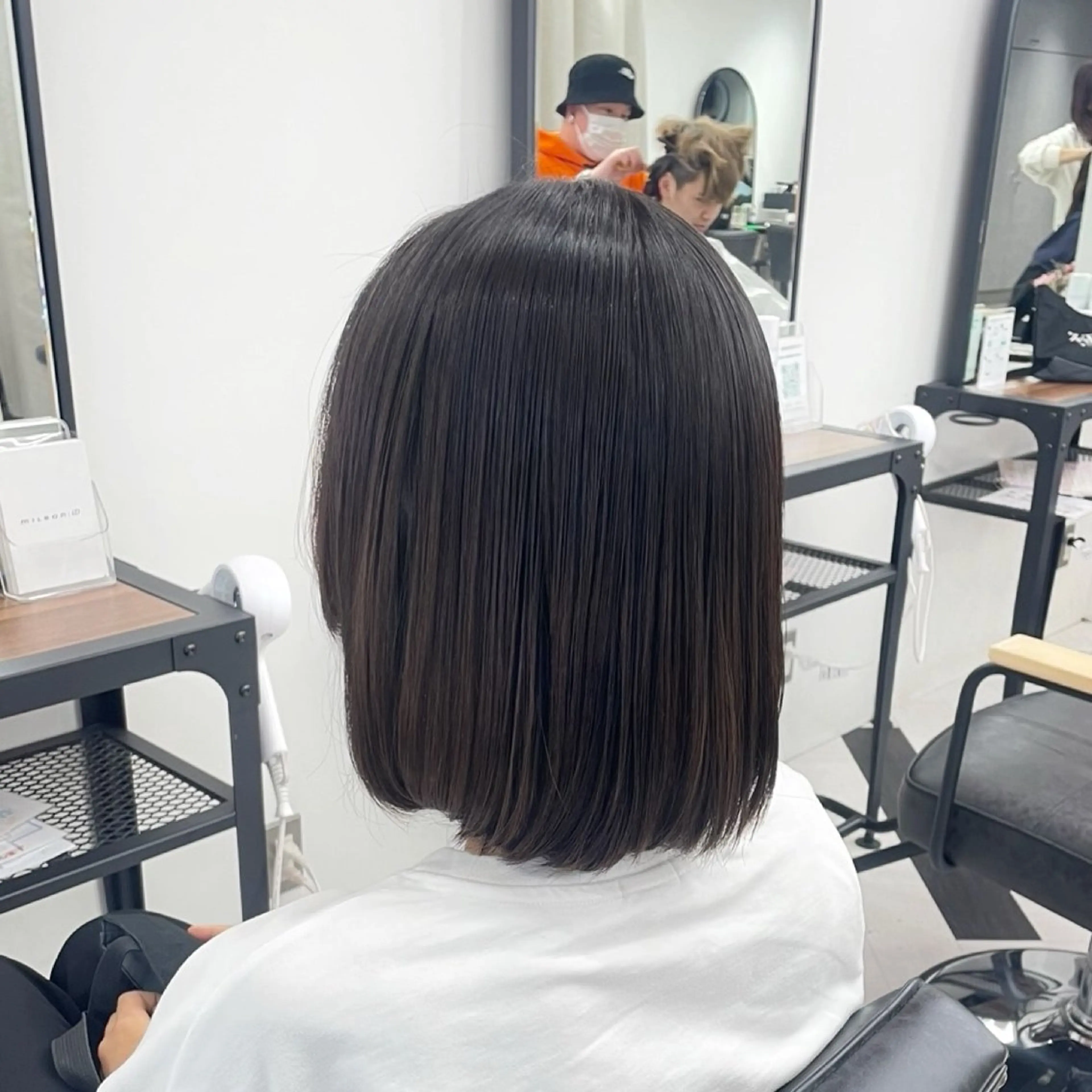 セミロング カラー パーマ ヘアアレンジ メンズ ストレートパーマ mona/ ストレートスタイル✨のヘアスタイル