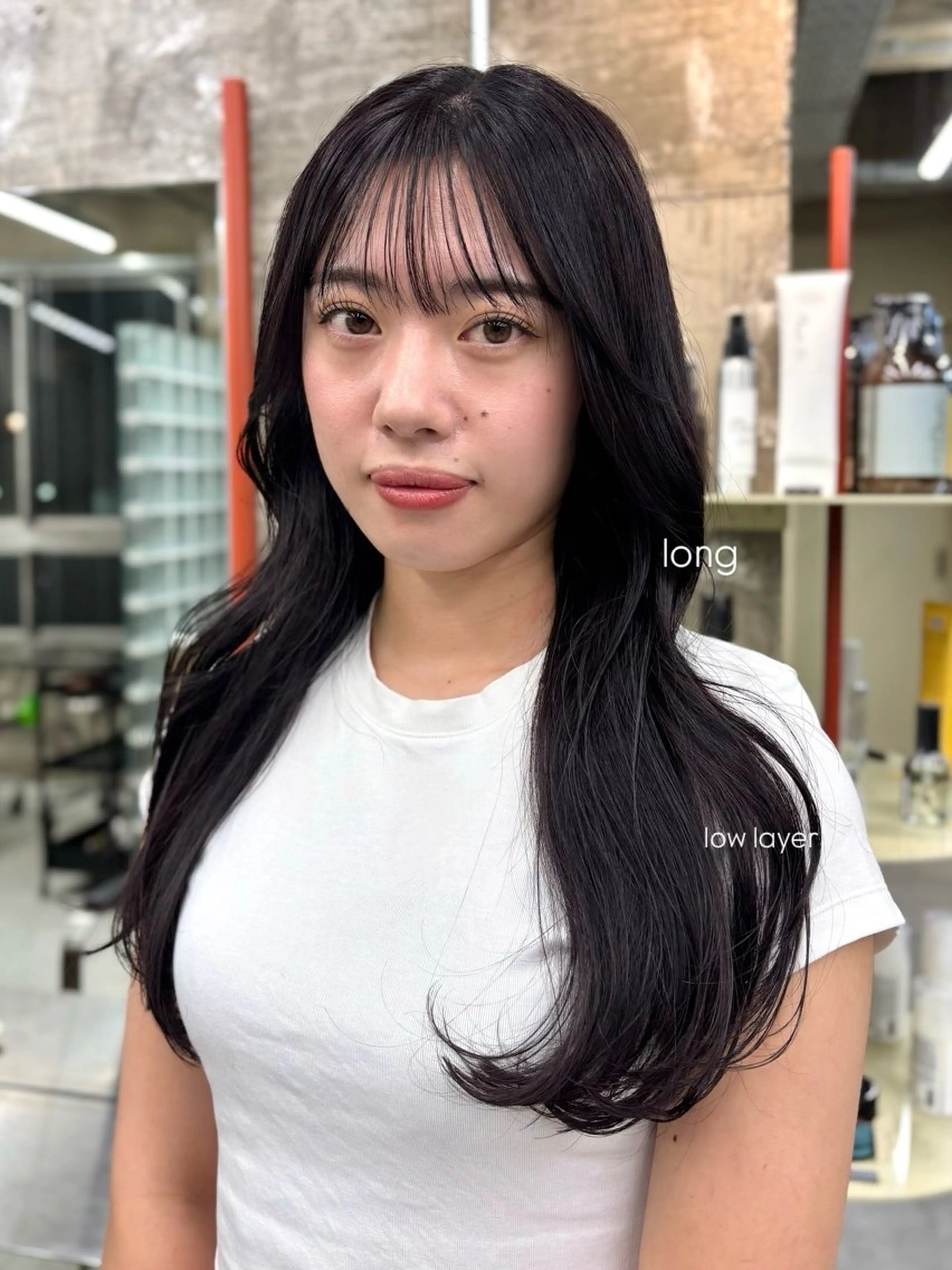 前髪カット+ダメージレスカラー+超音波トリートメントの写真