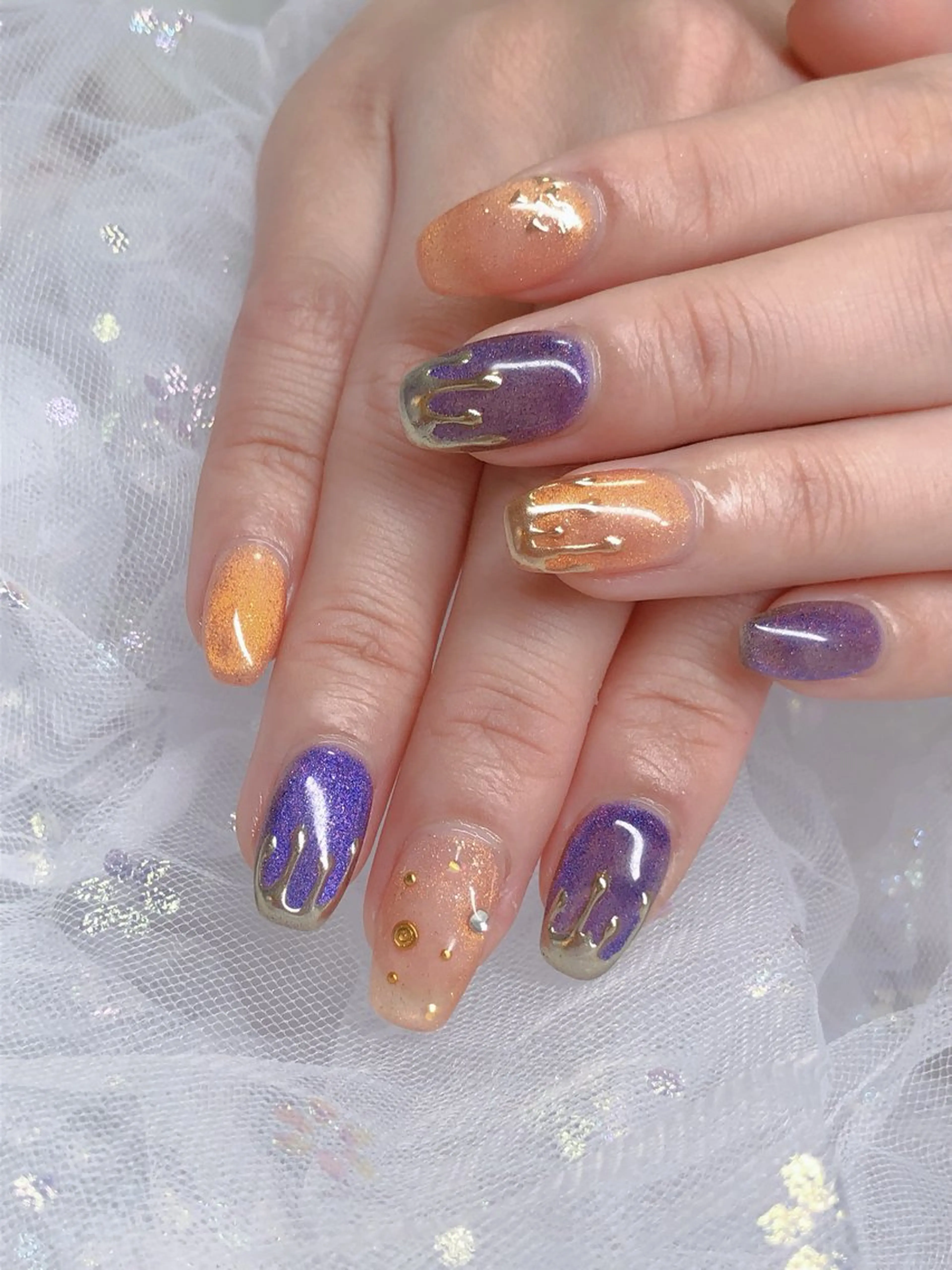 ネイル ハンドネイル ハンドケア ハク キのネイルデザイン