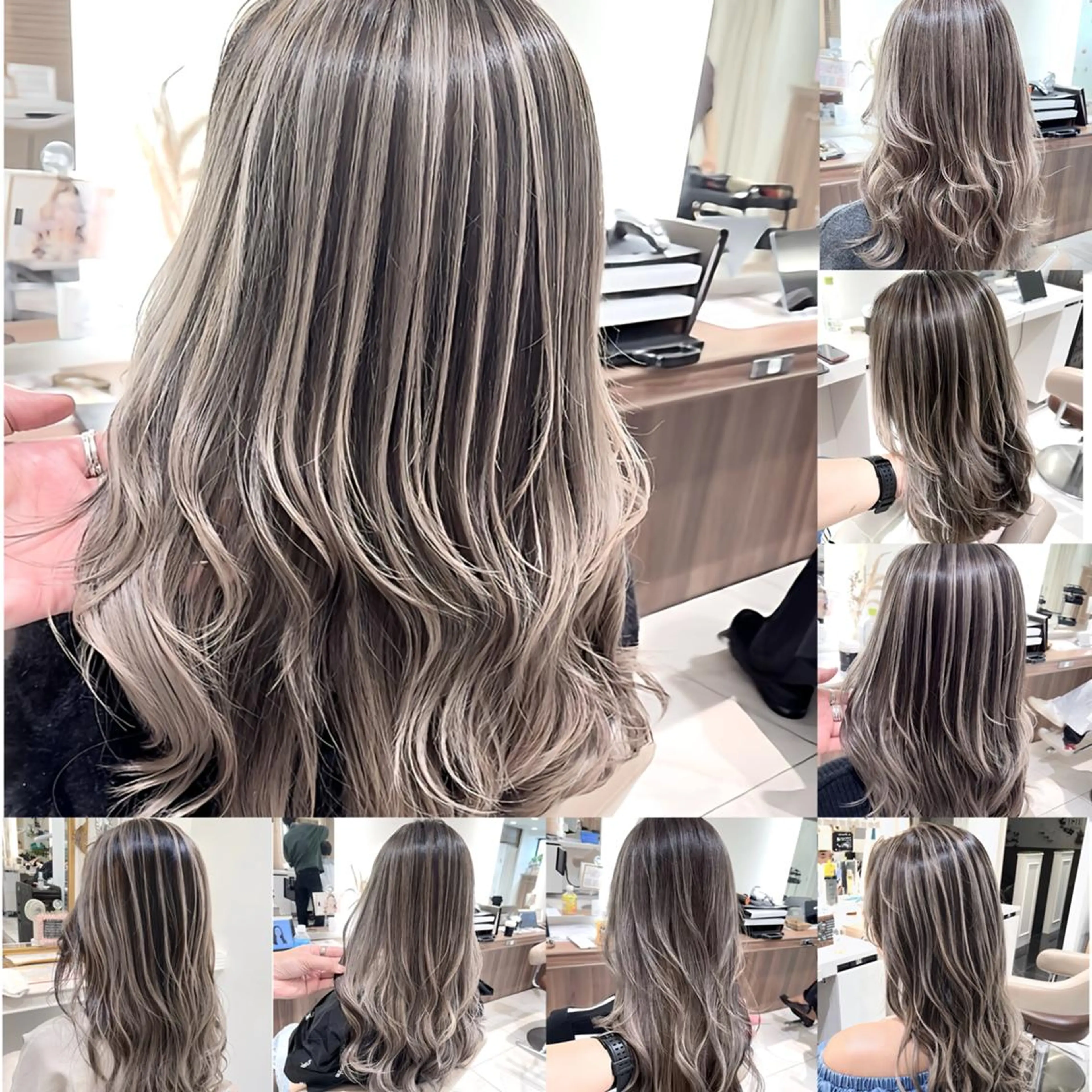 セミロング カラー バレイヤージュ 髪質改善 レイヤーカット カット ヘアカラー トリートメント 山崎俊輔/髪質改善 /バレイヤージュのヘアスタイル