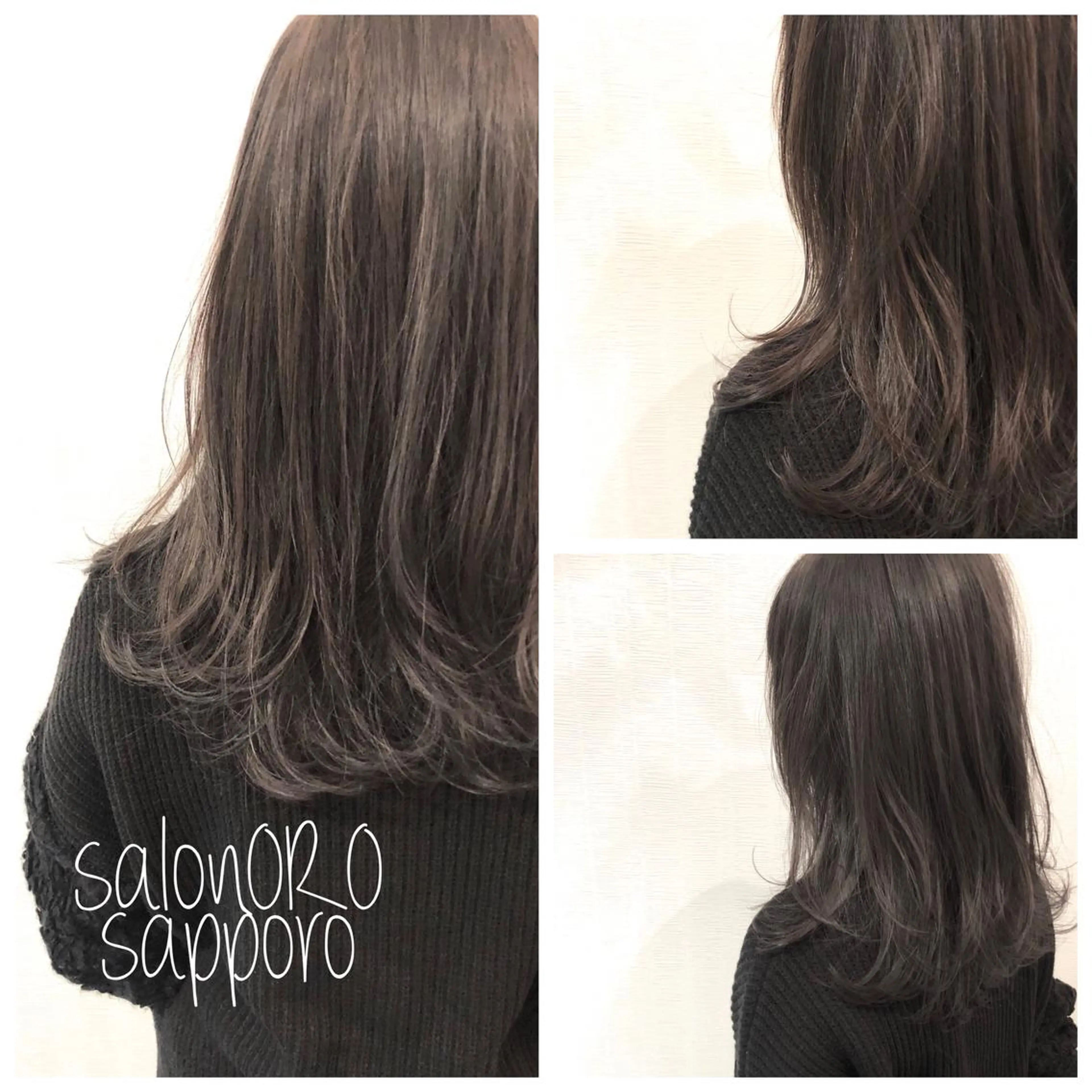 ロング カラー カット ヘアカラー トリートメント 平川 友希子のヘアスタイル