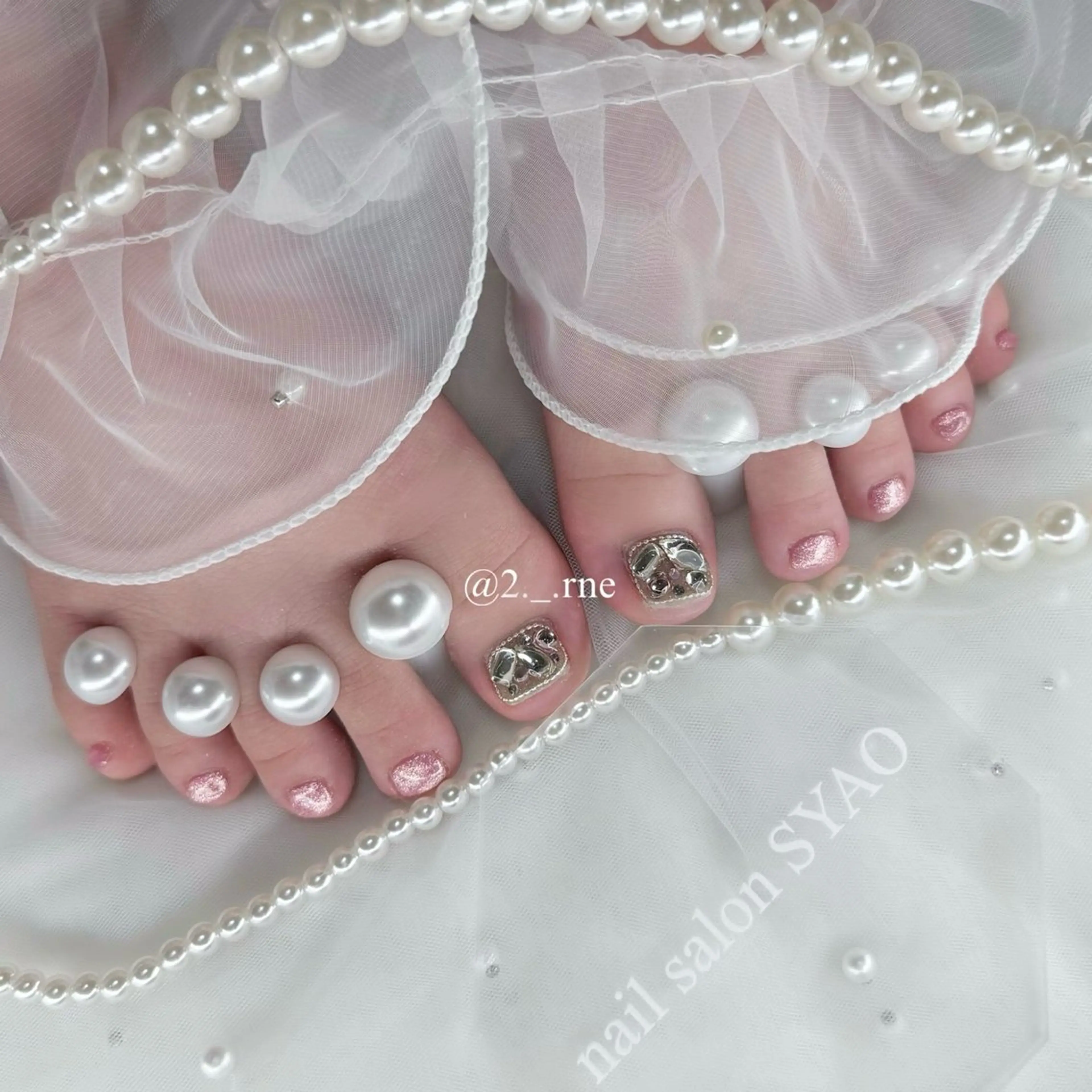 ♡フットネイル（親指2本アート）♡　オフなしの写真