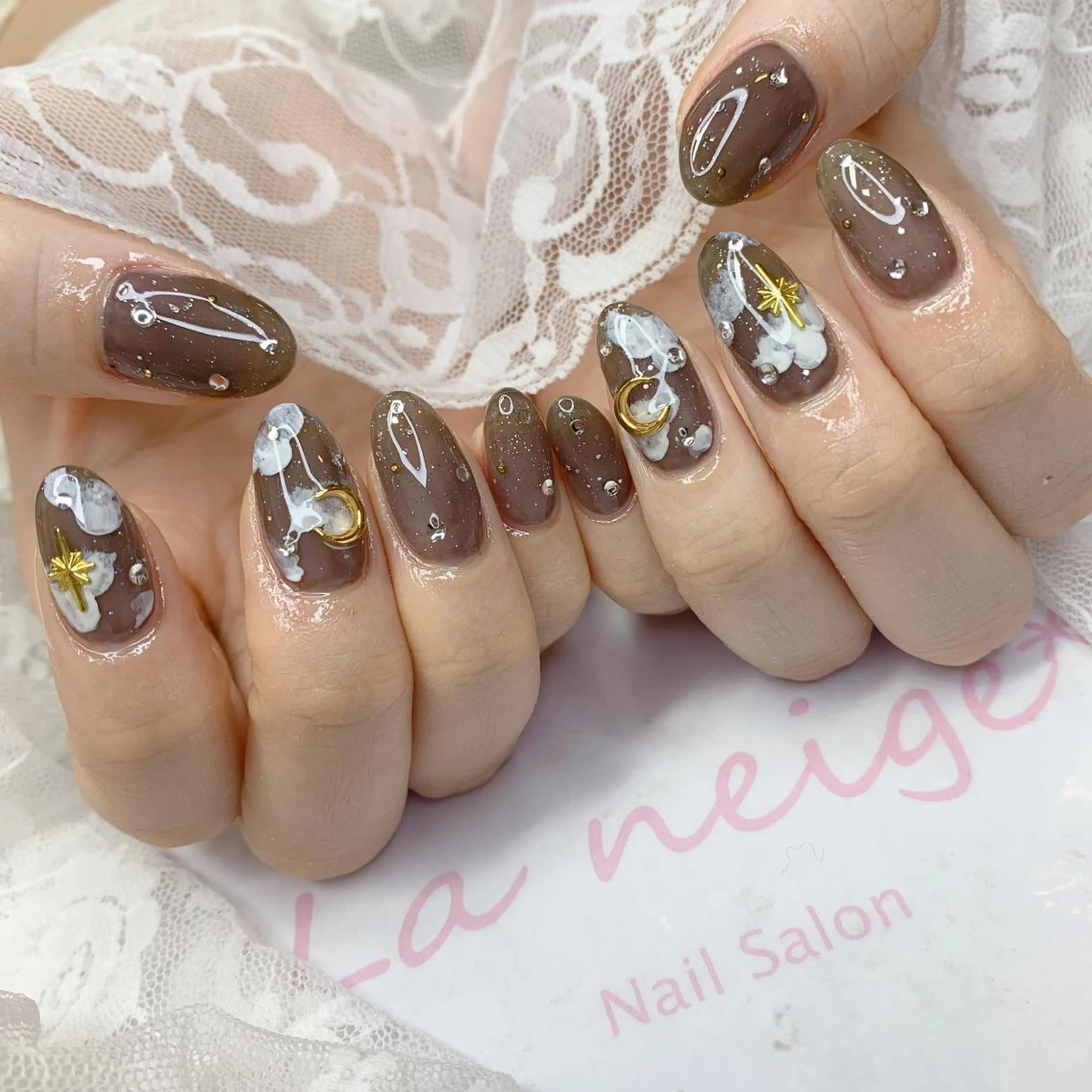 ネイル ハンドネイル La neige* yuki 🥯🍑のネイルデザイン