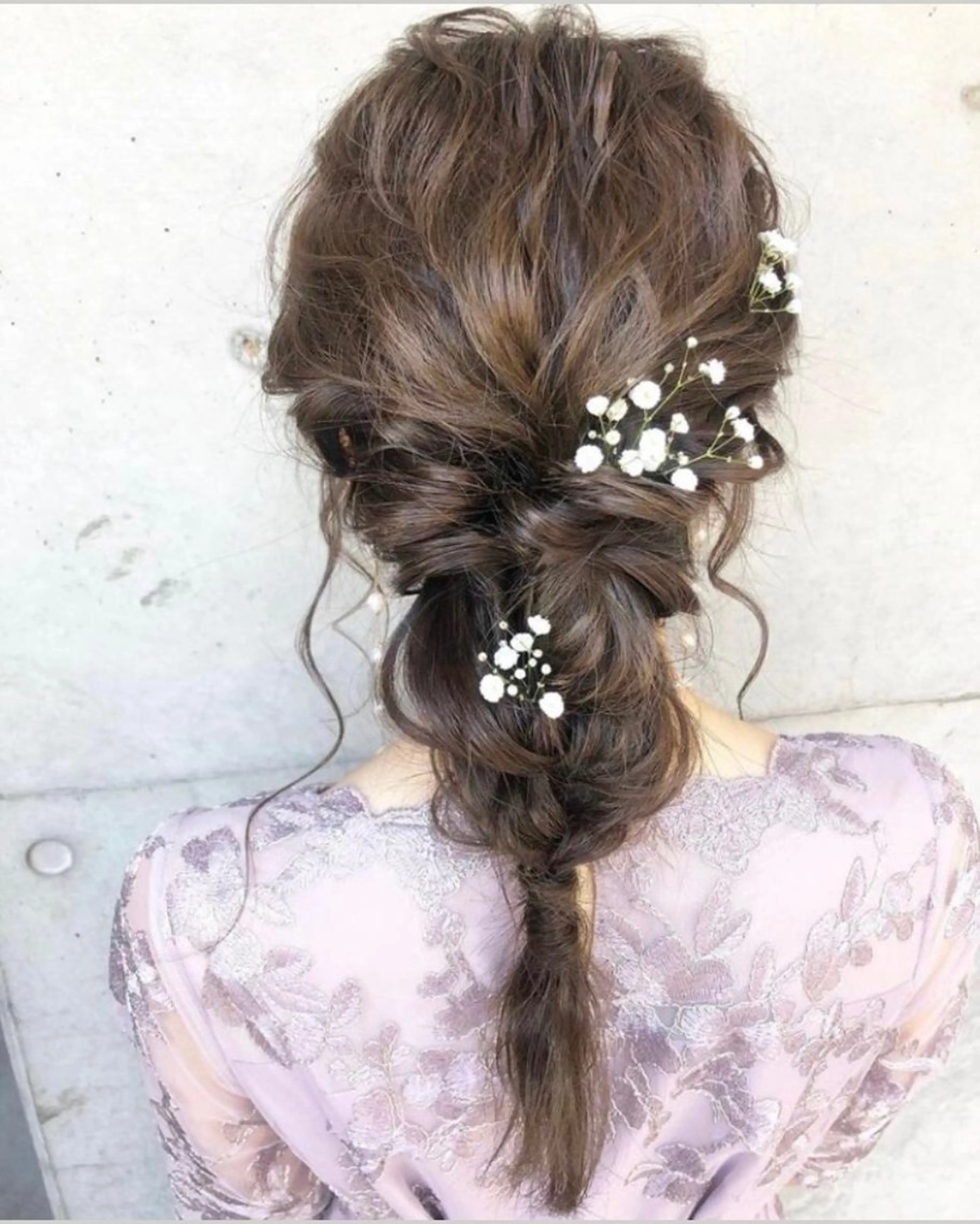 ロング カラー パーマ ヘアアレンジ メンズ キッズ ハーフアップ 子どものヘアアレンジ メンズバレイヤージュ メンズブリーチ メンズハイライト ヘアセット grand story/colulu渋谷2号店所属・kotona 🤍miuraのヘアスタイル