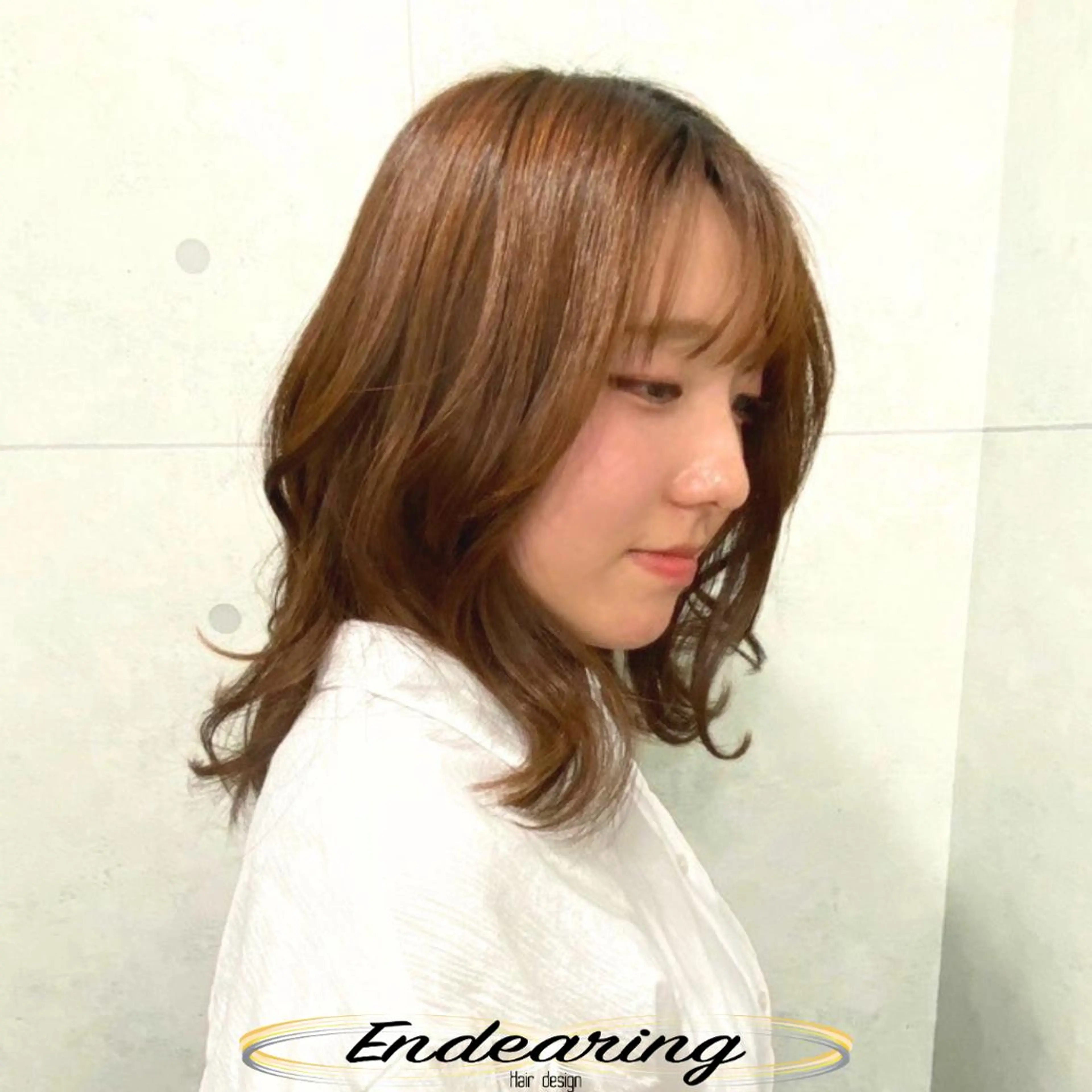 カラー ベージュカラー ブラウンカラー 透明感カラー オレンジ カット ヘアカラー Endearing 銀座/レイヤーカットのヘアスタイル